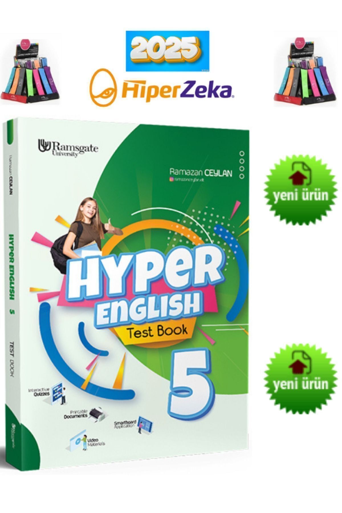 2025 Güncel 5.Sınıf Hyper English Test Book(Ramsgate Yayın)Test Kitabı(YeniÜrün)+Kalemlik