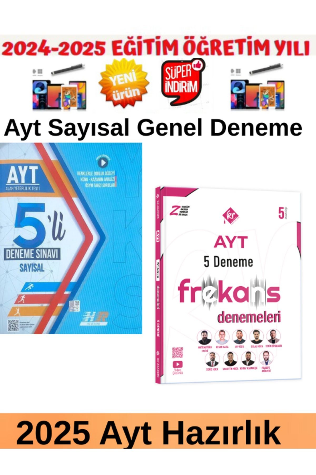 2025 Ayt 5+1 Sayısal Deneme+Kr Akademi Ayt Frekans Sayısal 5 Deneme