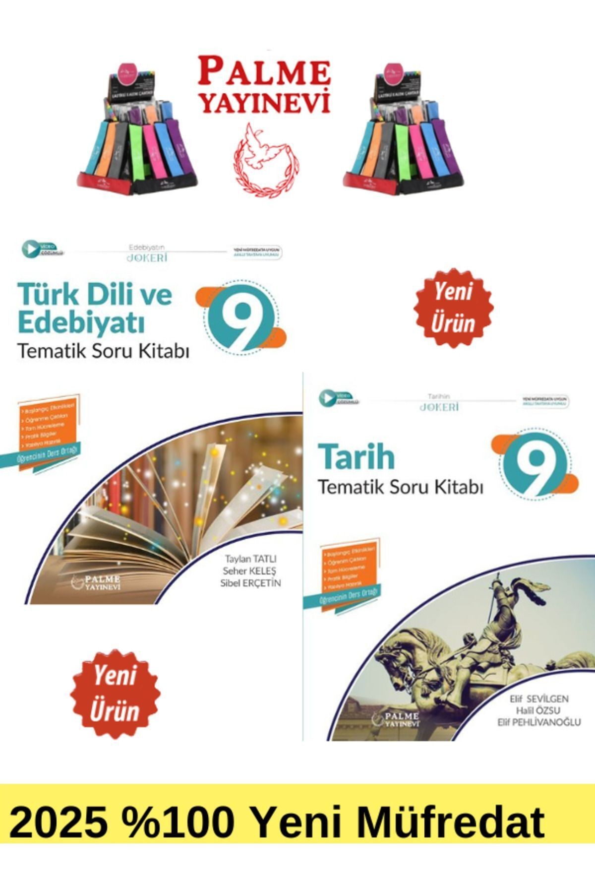 2025 9.Sınıf T.Dili-Tarih %100 Yeni Müfredat Tematik Soru Bankası+Kalemlik(Yeni Ürün)