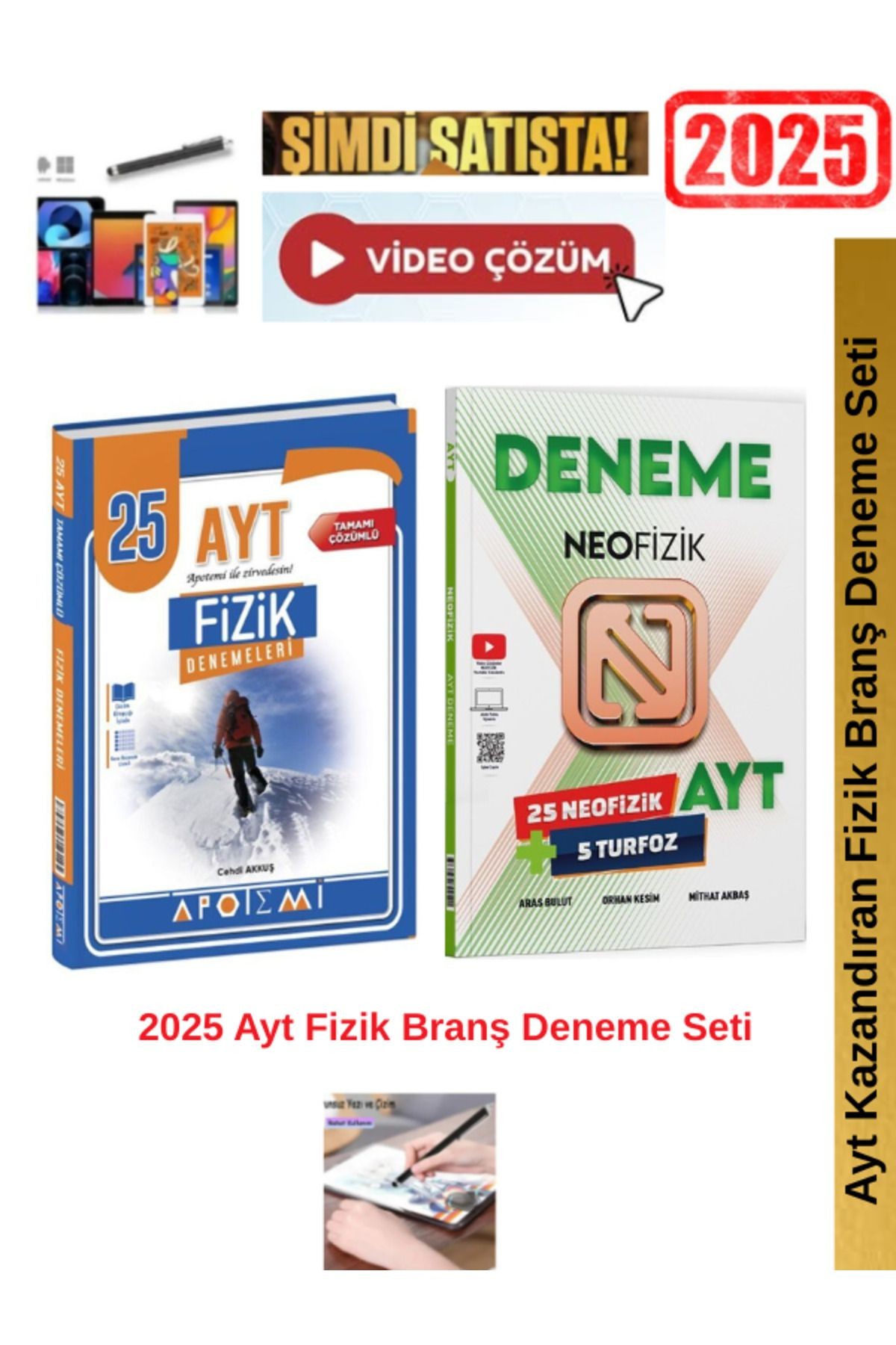 2025 Ayt Fİzik 25 li Branş Deneme+Neo Fizik Ayt Fizik Deneme Seti+Android Kalem