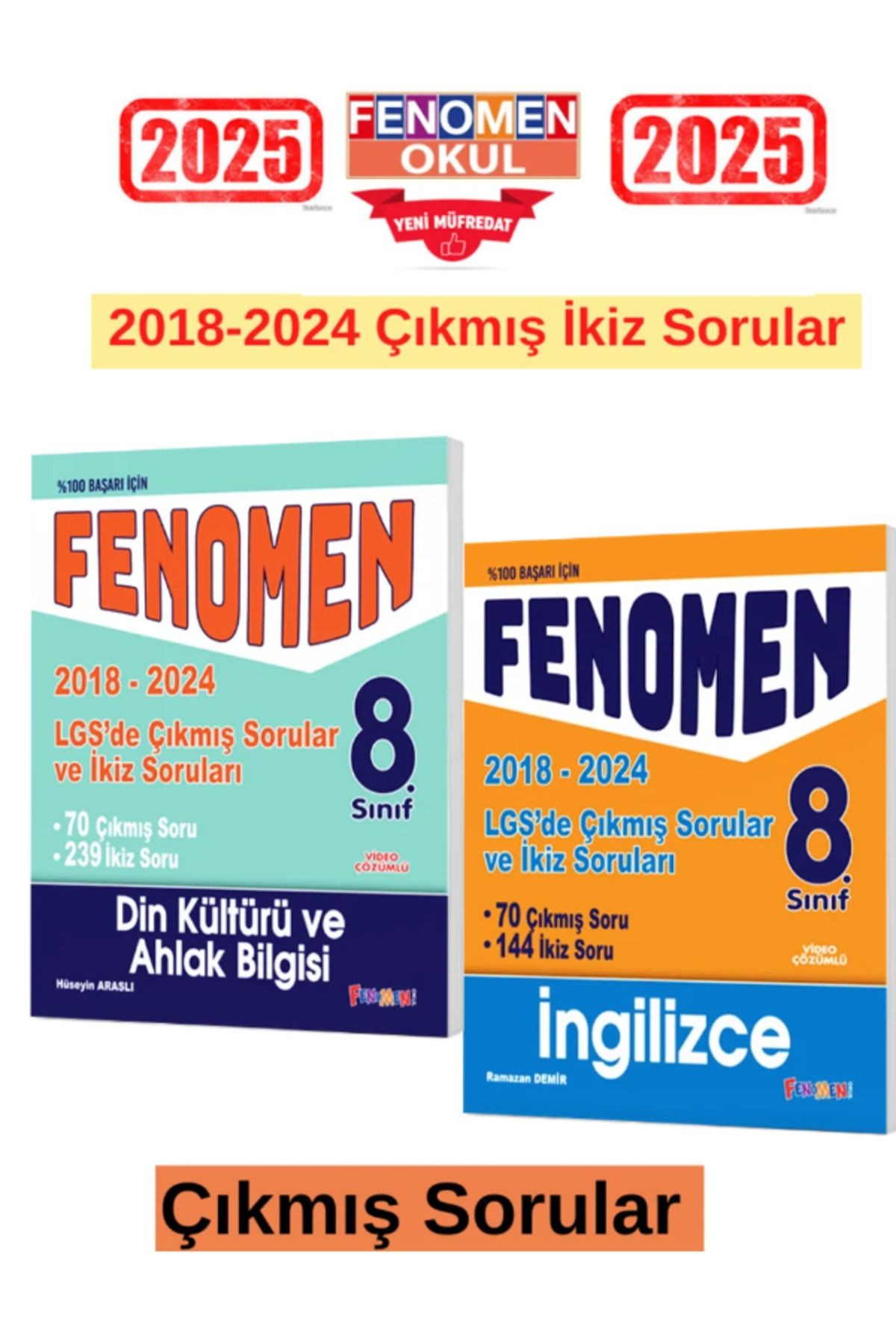 2025 8.sınıf İngilizce-Din Kültürü 2018-2024 Lgs De Çıkmış Ve İkiz Sorular Seti