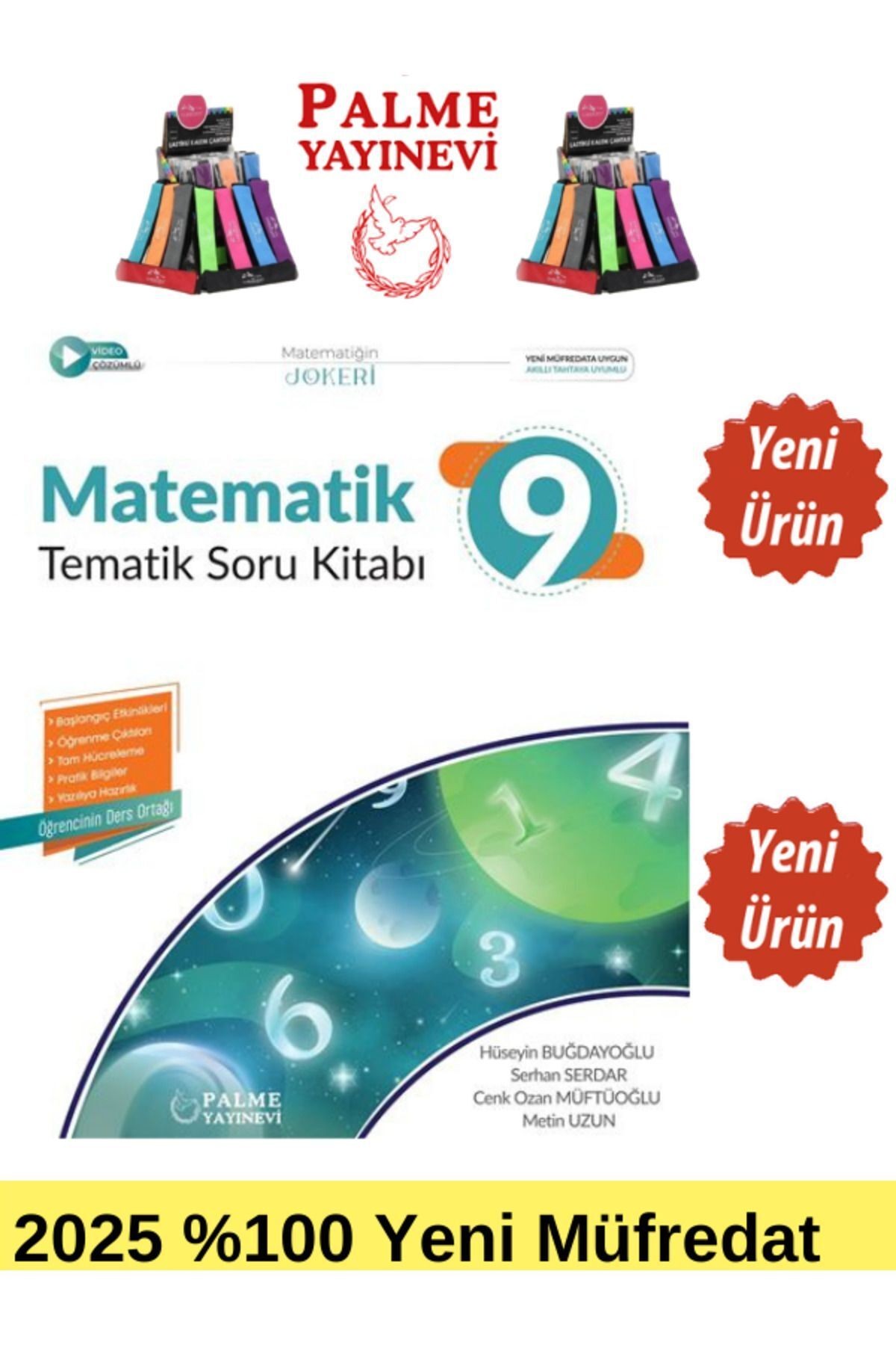 2025 9.Sınıf Matematik %100 Yeni Müfredat Tematik Soru Bankası+Kalemlik(Yeni Ürün)