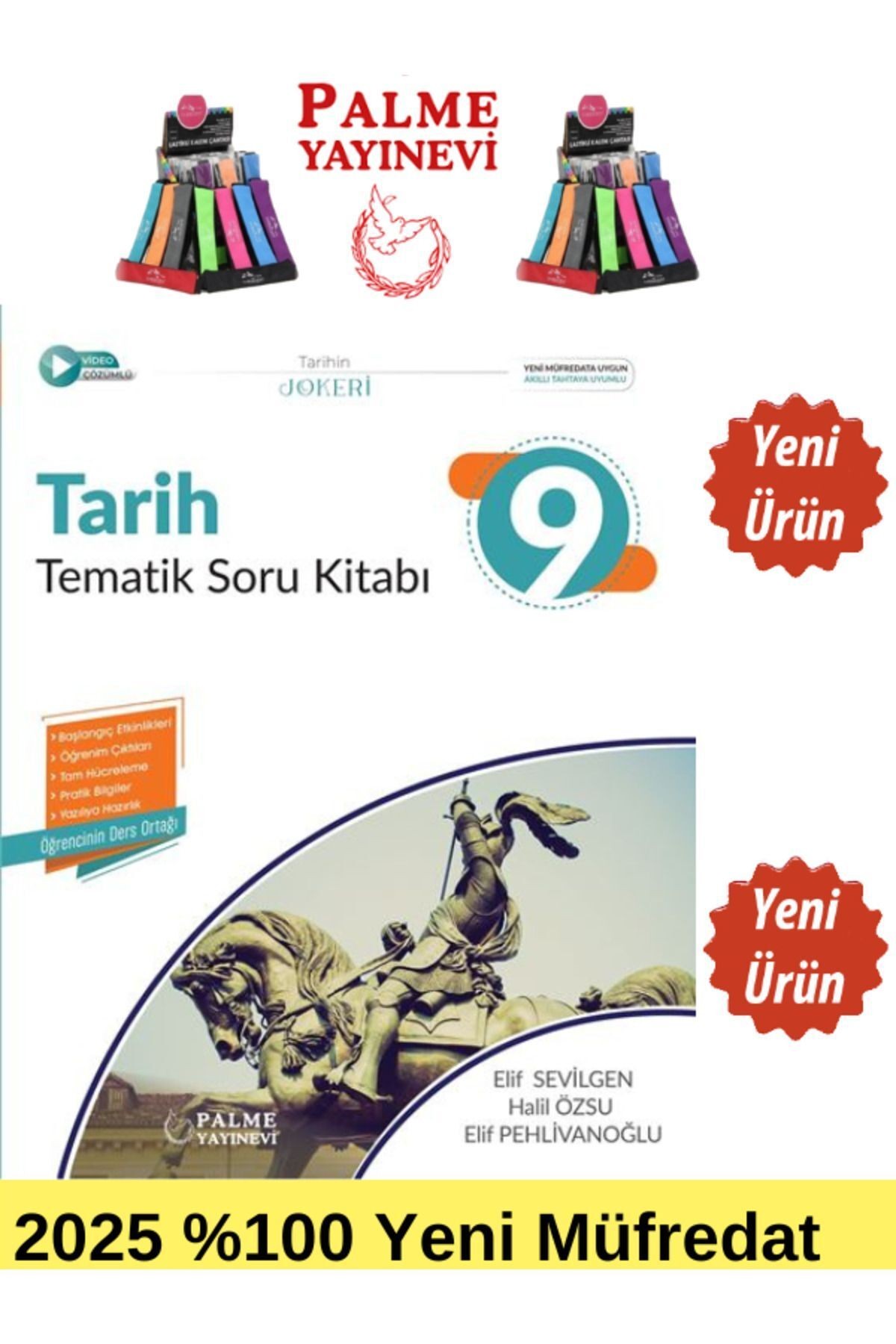 2025 9.Sınıf Tarih %100 Yeni Müfredat Tematik Soru Bankası+ Kalemlik (Yeni Ürün)
