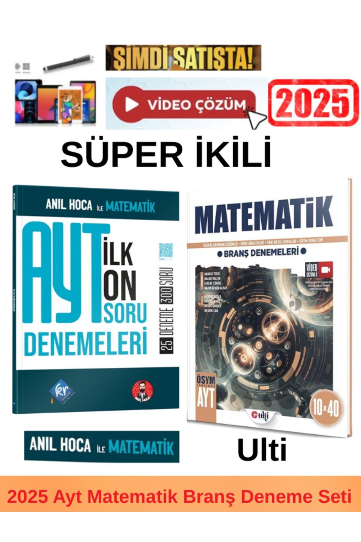 KR Anıl Hoca İle Matematik AYT İlk 10 Soru Denemeler +Ulti Ayt Matematik 10x40 Deneme+Kalem