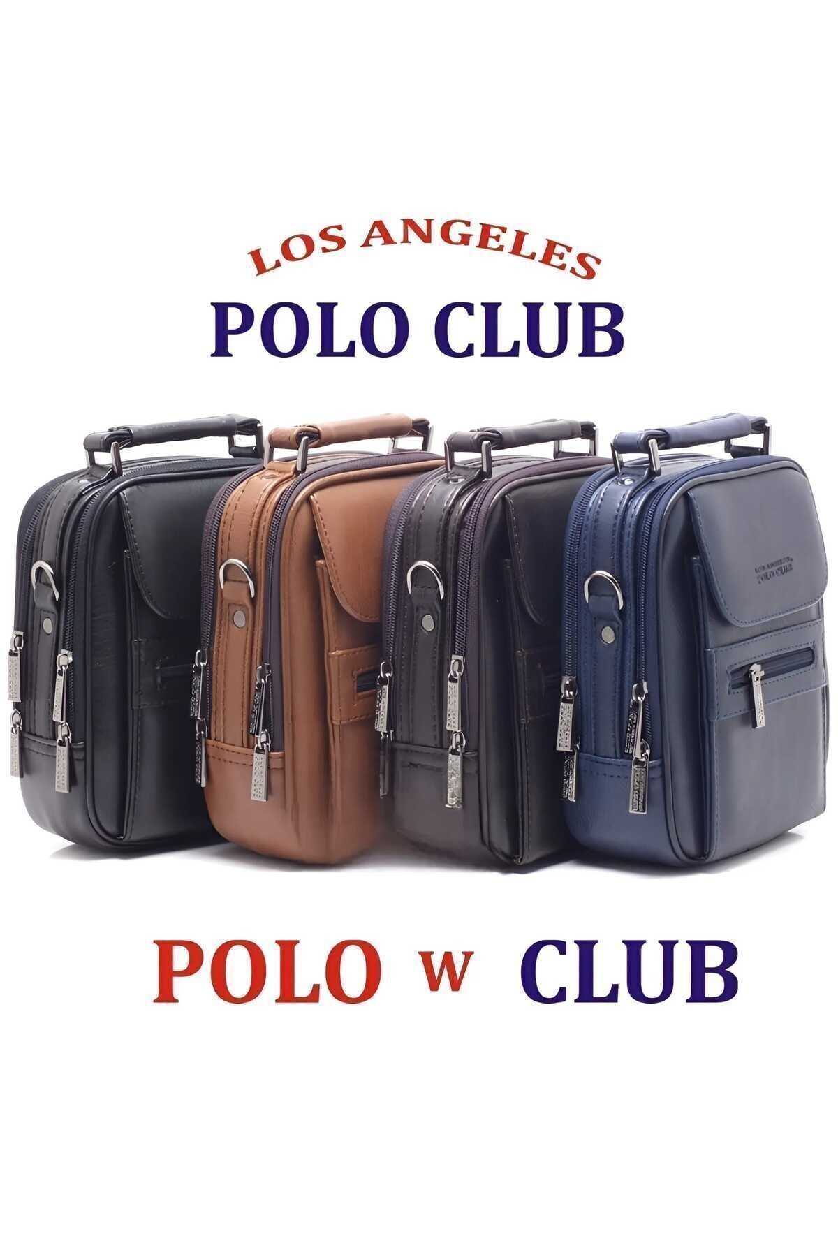 Los Angeles PoloClub 1.Kalite Suni Deri-Erkek-Omuz Askılı-ÖzelÜretimAstar-Küçük K.Rengi Renk Çanta