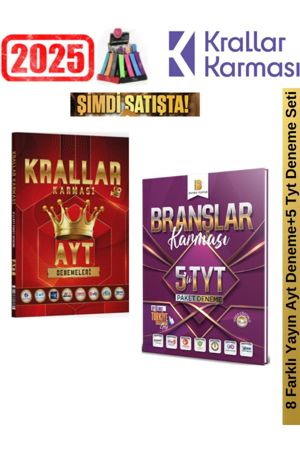 Krallar Karması 2025 Ayt 8  Deneme+Branşlar Denemesi Tyt 5 Deneme Seti+Kalemlik