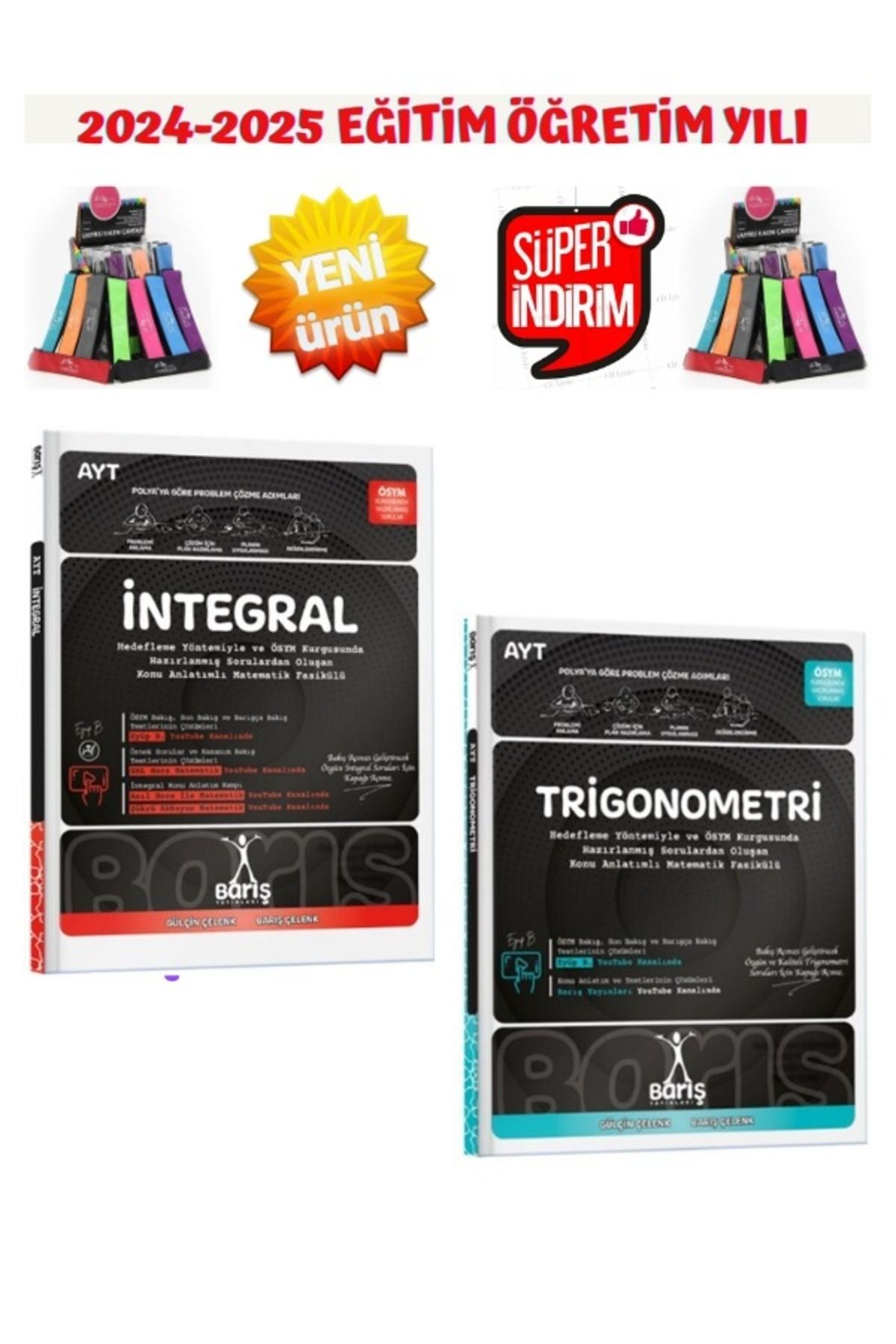 Barış Çelenk Güncel İntegral-Ayt Trigonometri  Konu Anlatımlı Fasikül Set(Ösym Tarzında)+Kalemlik