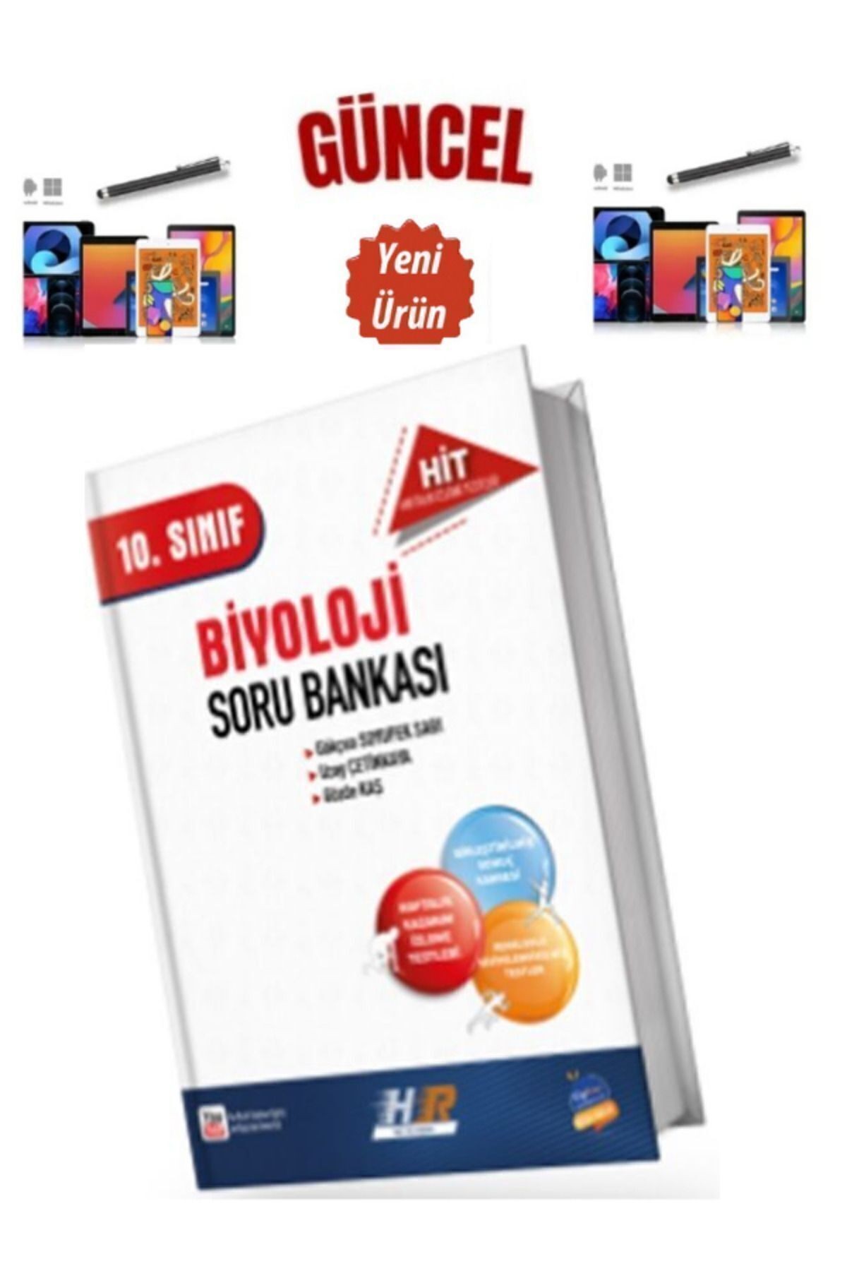 Güncel 10.Sınıf Biyoloji HİT Video Çözümlü Soru Bankası+Dokunmatik Kalem