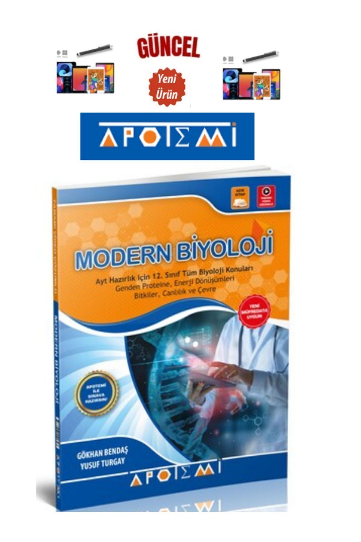 Güncel Yeni Müfredat 12.Sınıf Ayt Modern Biyoloji Konu Anlatımlı Soru Bankası+Kalemlik