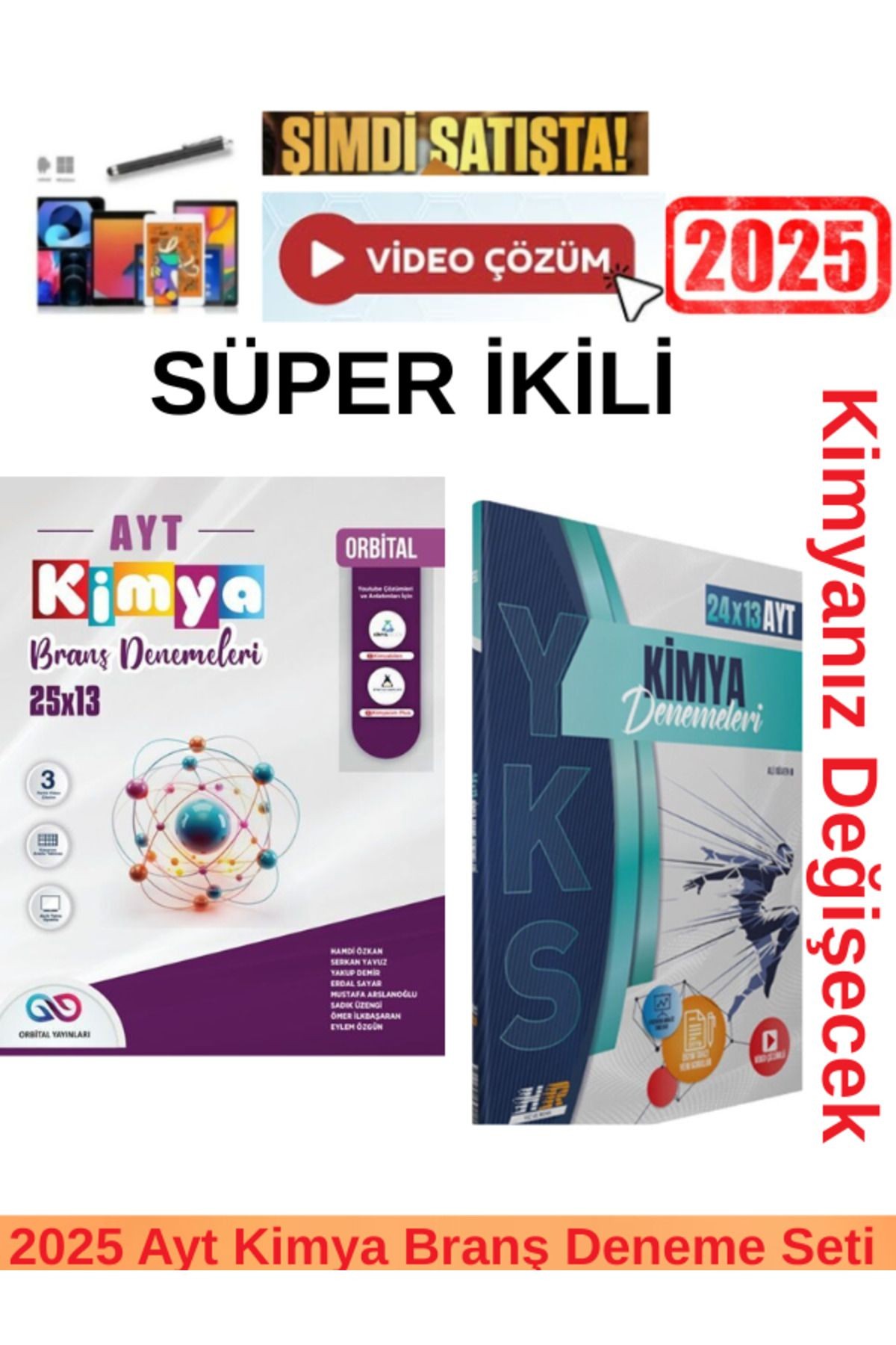 2025 Ayt Kimya 25x13 Branş Deneme+Hız ve Renk Ayt Kimya 24x13 Branş Deneme +Android Kalem