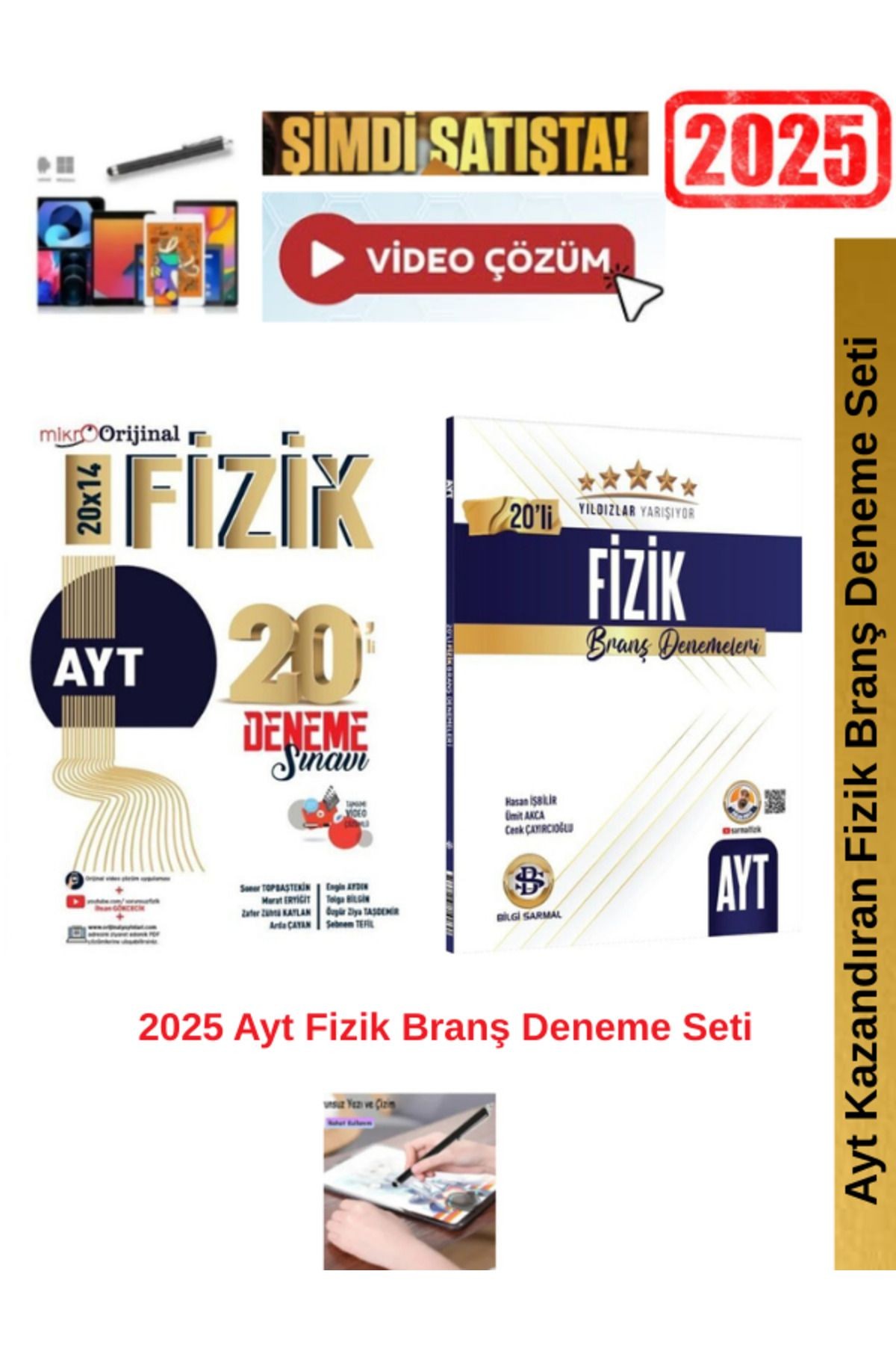 Mikro Orijinal Ayt Fizik 20x14 lü Deneme+Sarmal Yıldızlar Ayt Fizik 20 Lİ Deneme+ Android Kalem