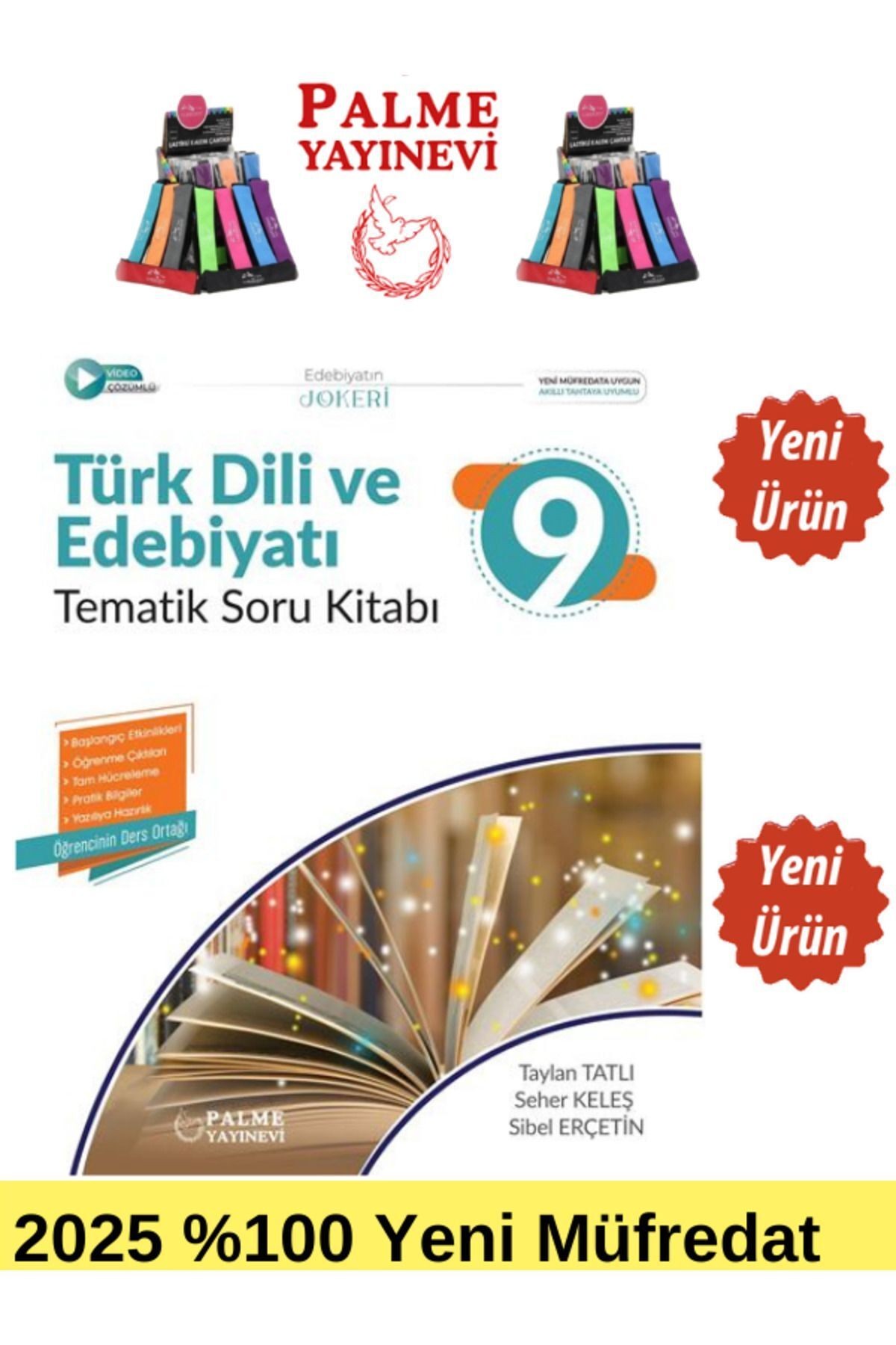 2025 9.Sınıf Türk Dili Edebiyatı %100 Yeni Müfredat Tematik Soru Bankası+ Kalemlik (Yeni Ürün)