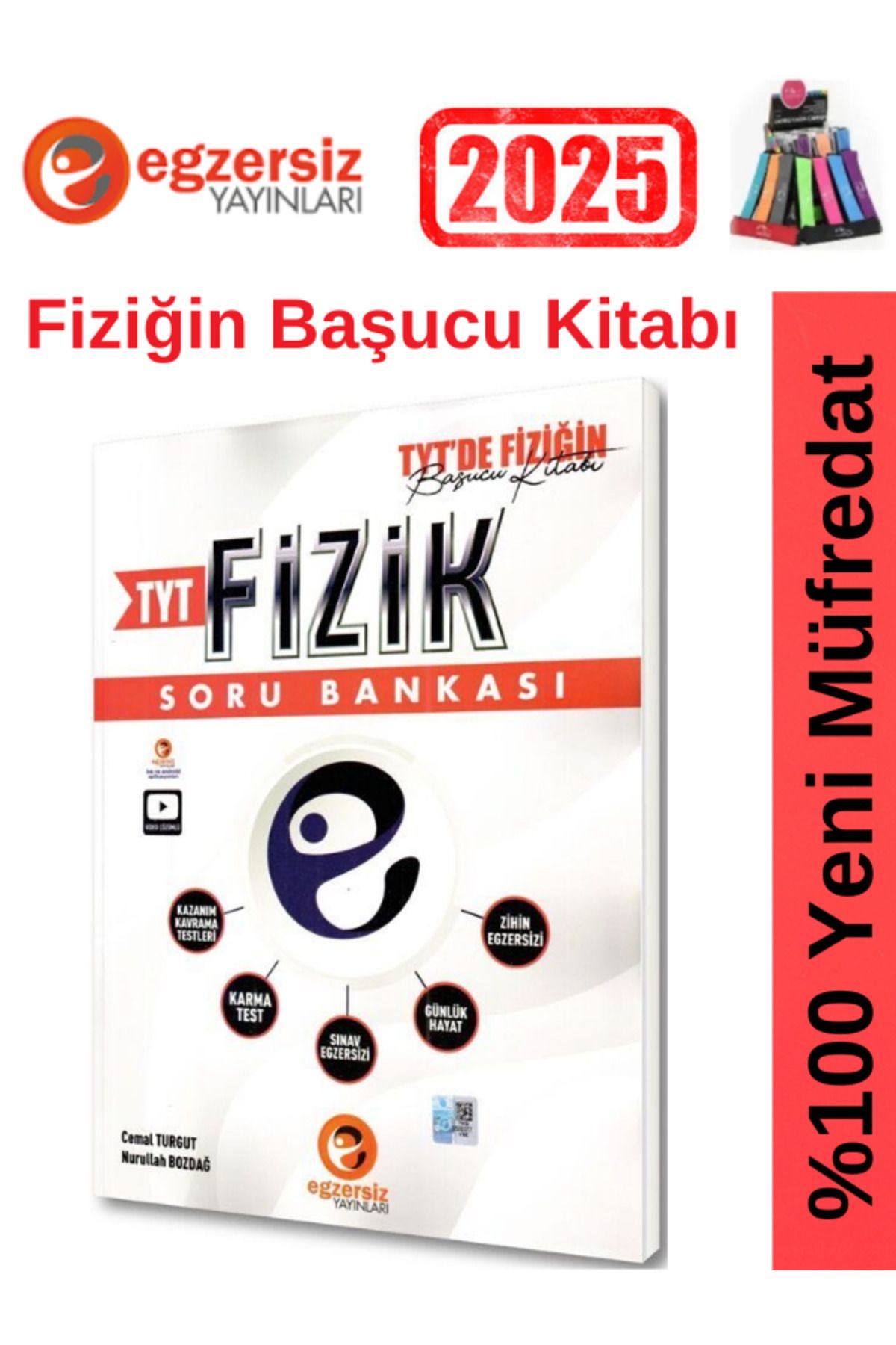 2025 Eyted  Egzersiz Yayınları Tyt Fizik Video Çözümlü Soru Bankası+Kalemlik