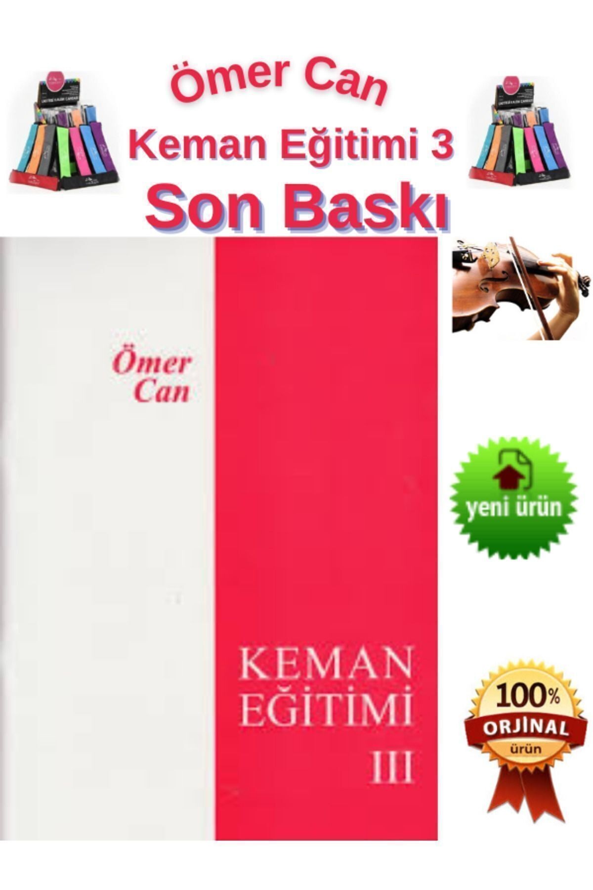 Ömer Can Keman Eğitimi 3 (Orijinal Ürün-Son Baskı)+Cambridge Lastikli Kalemlik