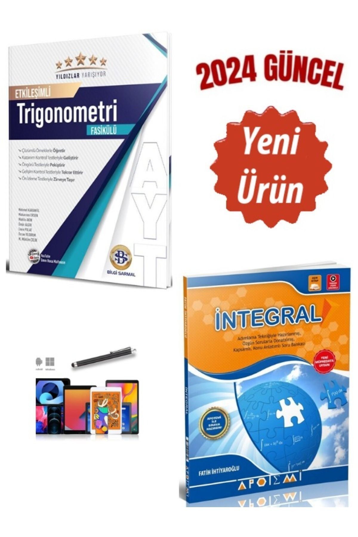 2024 Ayt Güncel İntegral Konu Anl. Soru Bankası +Bilgi Sarmal Trigonometri Fasikül Seti+Kalem