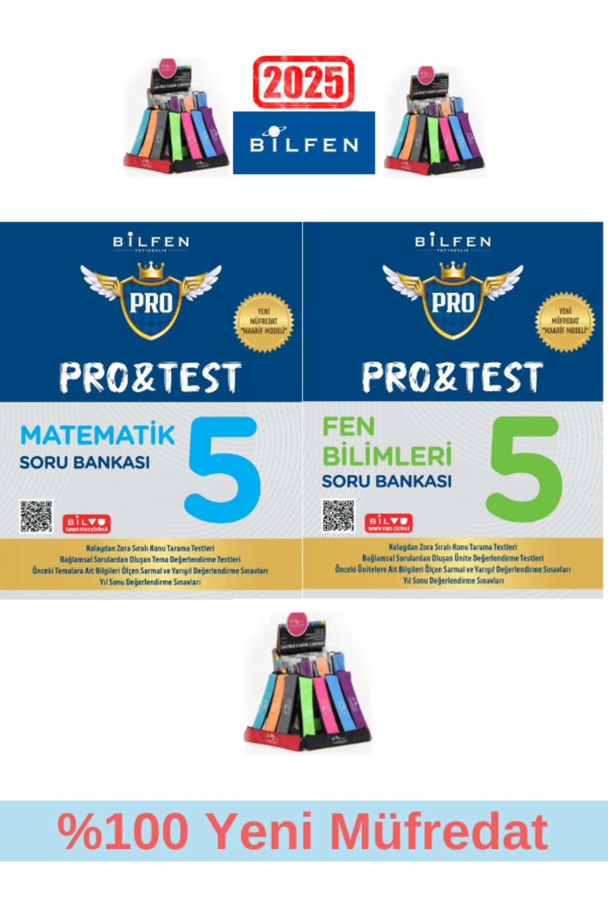 Güncel Protest 5.Sınıf %100 Yeni Müfredat Matematik-Fen Soru Bankası Seti+Kalemlik