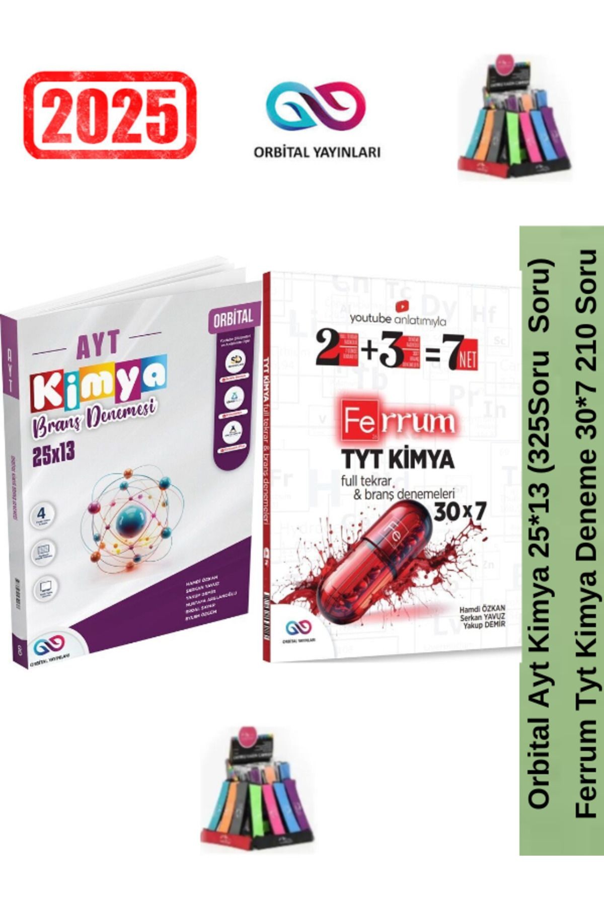2025 Ayt Kimya 25x13 Branş Deneme+Ferrum Tyt 30x7 Branş Deneme Seti+Kalemlik