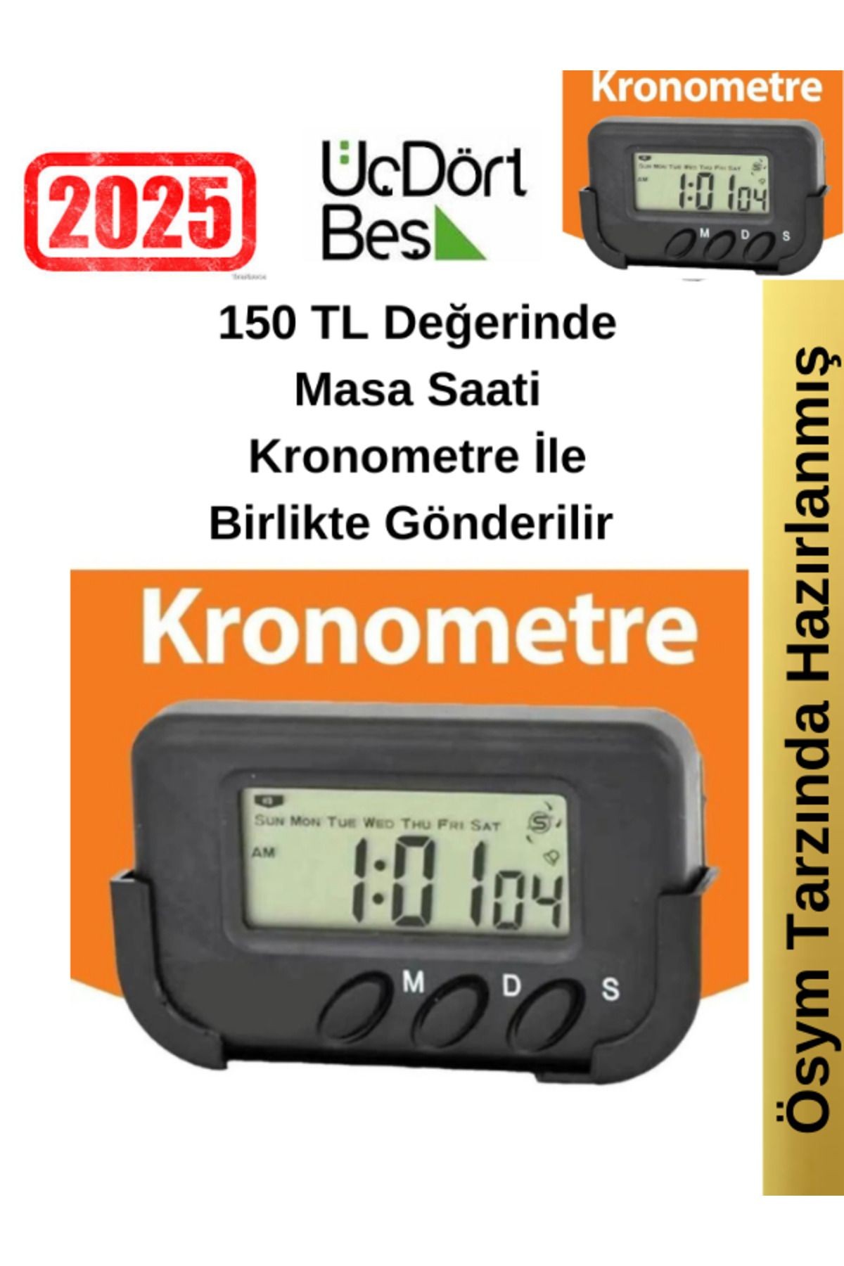 2025 1 Ayda Tüm TYT Sosyal Soru Bankası+Kronometre(Yeni Ürün)