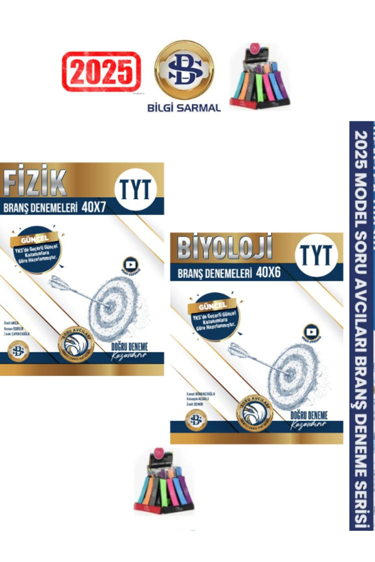 2024-2025 Tyt Fizik-Biyoloji (40x7)(40x6)520 Soru Soru Avcısı Branş Deneme Seti+Kalemlik