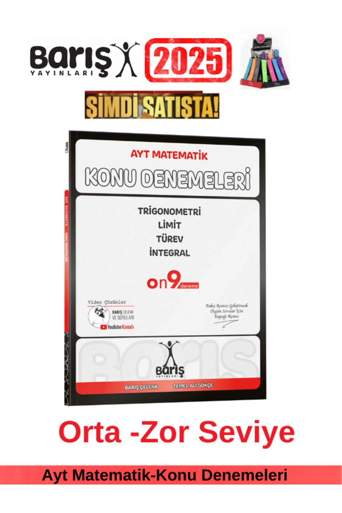 Barış Ayt Matematik Konu Denemeleri Tri-Lmt-Trv-İntgral-Fonk-Log-Dizi 19 Deneme+Kalemlik