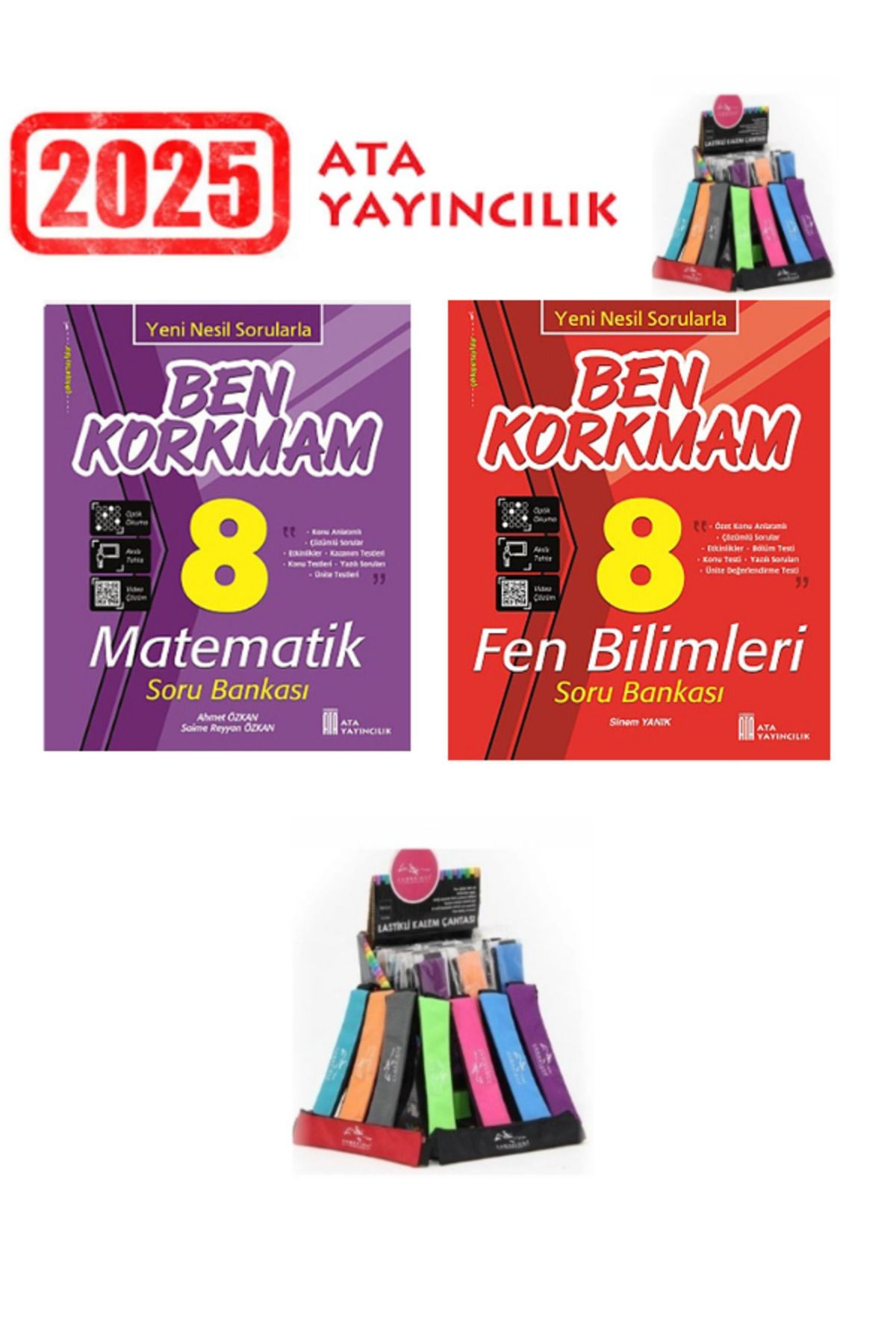 Ata Yayıncılık Güncel Ben Korkmam 8.Sınıf Matematik Fen Soru Bankası+Kalemlik