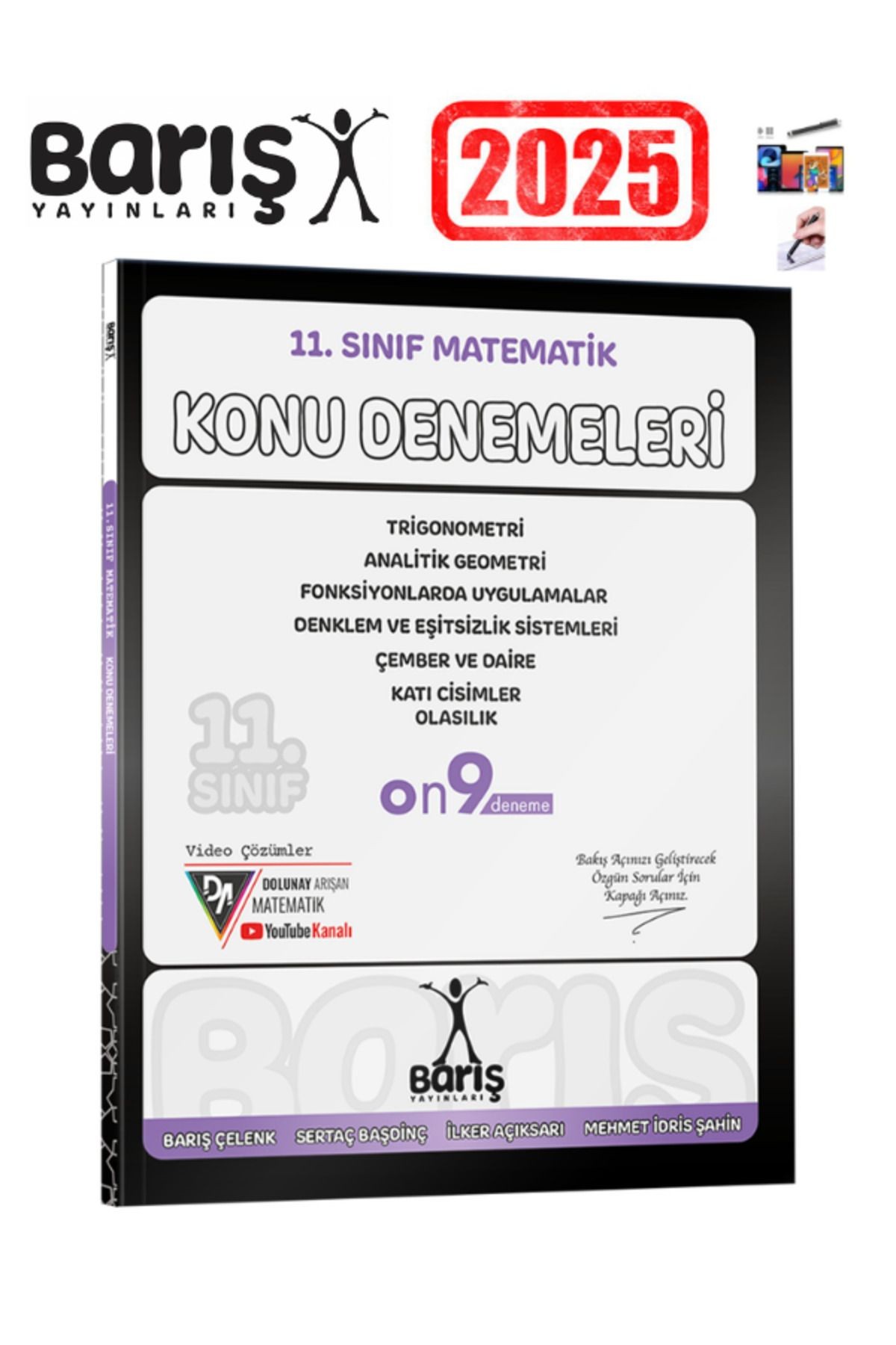 2025 Barış Çelenk Yayınları  11. Sınıf Matematik Konu Denemeleri+Kalem