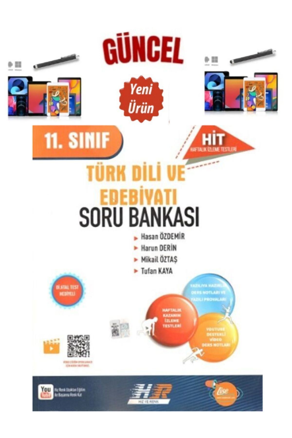 Güncel 11. Sınıf Türk Dili ve Edebiyatı HİT Video Çözümlü Soru Bankası+Dokunmatik Kalem