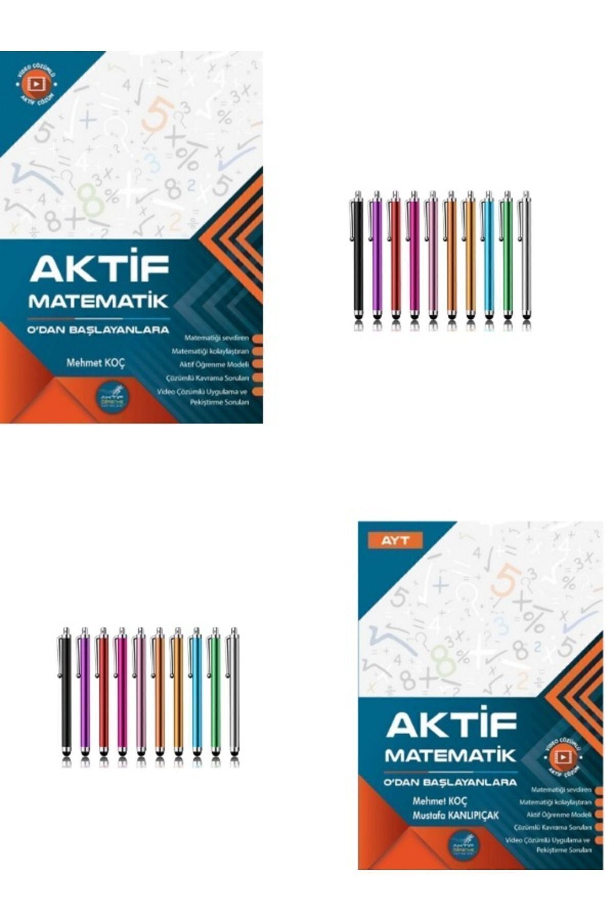 2024 Müfredat Tyt-Ayt Matematik Konu Anlatımlı Soru Bankası Seti+Dokunmatik Kalem