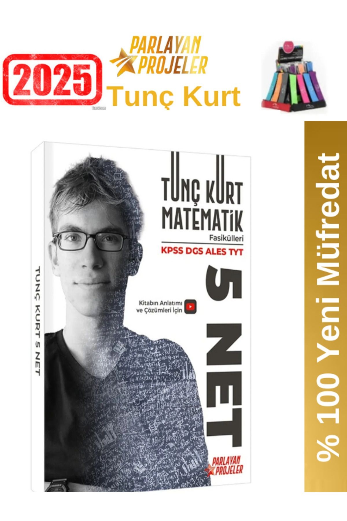 Parlayan Proje 2025 Tunç Kurt Matemetik 5 Net Video Anlatımlı Soru Fasikül+Kalemlik