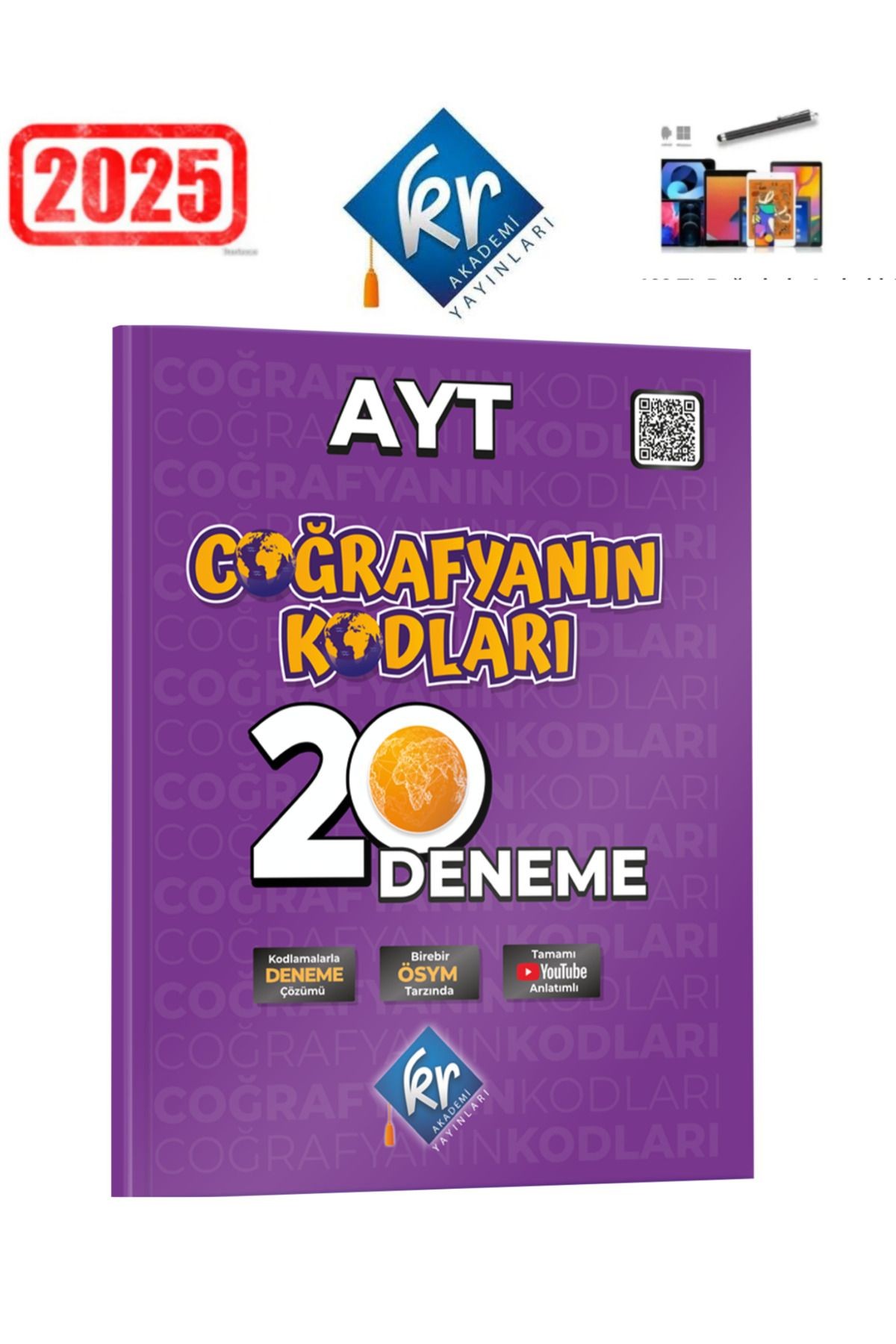 Coğrafyanın Kodları AYT Coğrafya Çözümlü 20 Deneme KR Akademi+Android Kalem