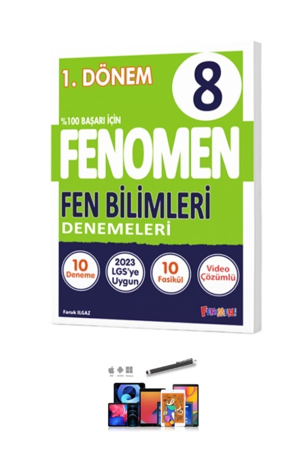 2024 Kurmay 8.Sınıf 1.Dönem Lgs Hazırlık Fen(10 Deneme+10Fasikül)Deneme+Dokunmatik Kalem