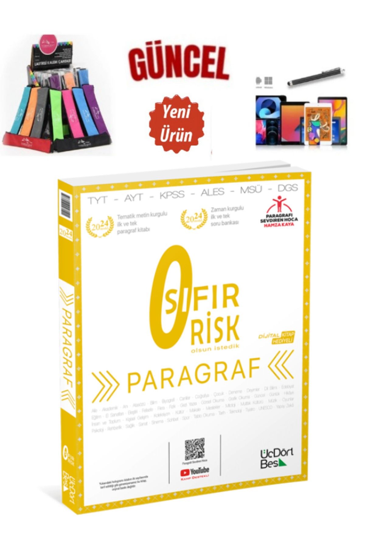 345 -Ösym Tarzında YKS,DGS,ALES,KPSS’ye uyumlu Paragraf Sıfır Risk GÜNCEL BASKI+Kalem+Kalemlik