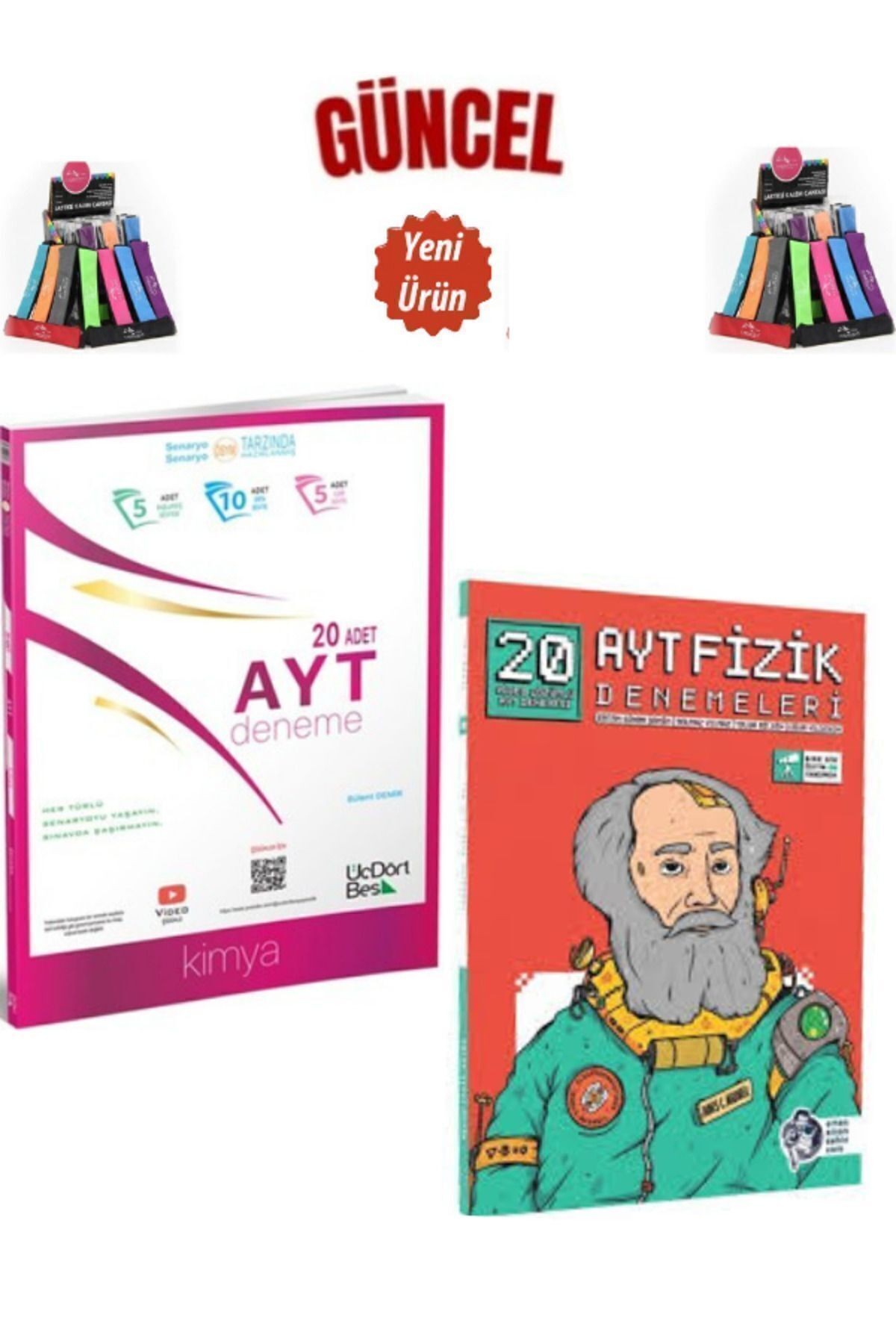 Güncel Ayt Kimya Video Çözümlü 20 Deneme+Ertan Sinan Şahin Ayt Fizik 20 Deneme Seti+Kalemlik