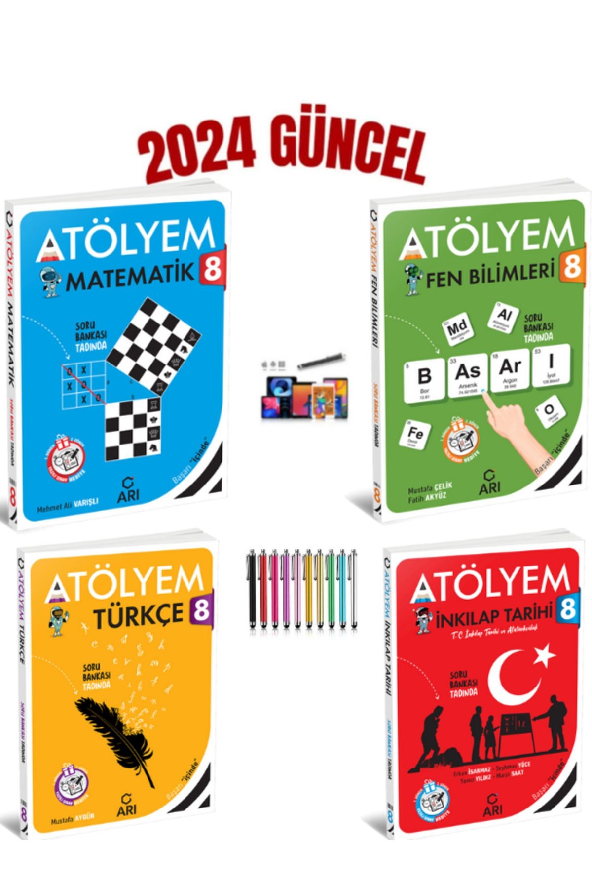 2024 Lgs Hazırlık 8.sınıf Atölye Tüm Dersler (MAT-FEN-TÜRKÇE-İNK) Soru Bankası Set Yazılı Eki Kalem