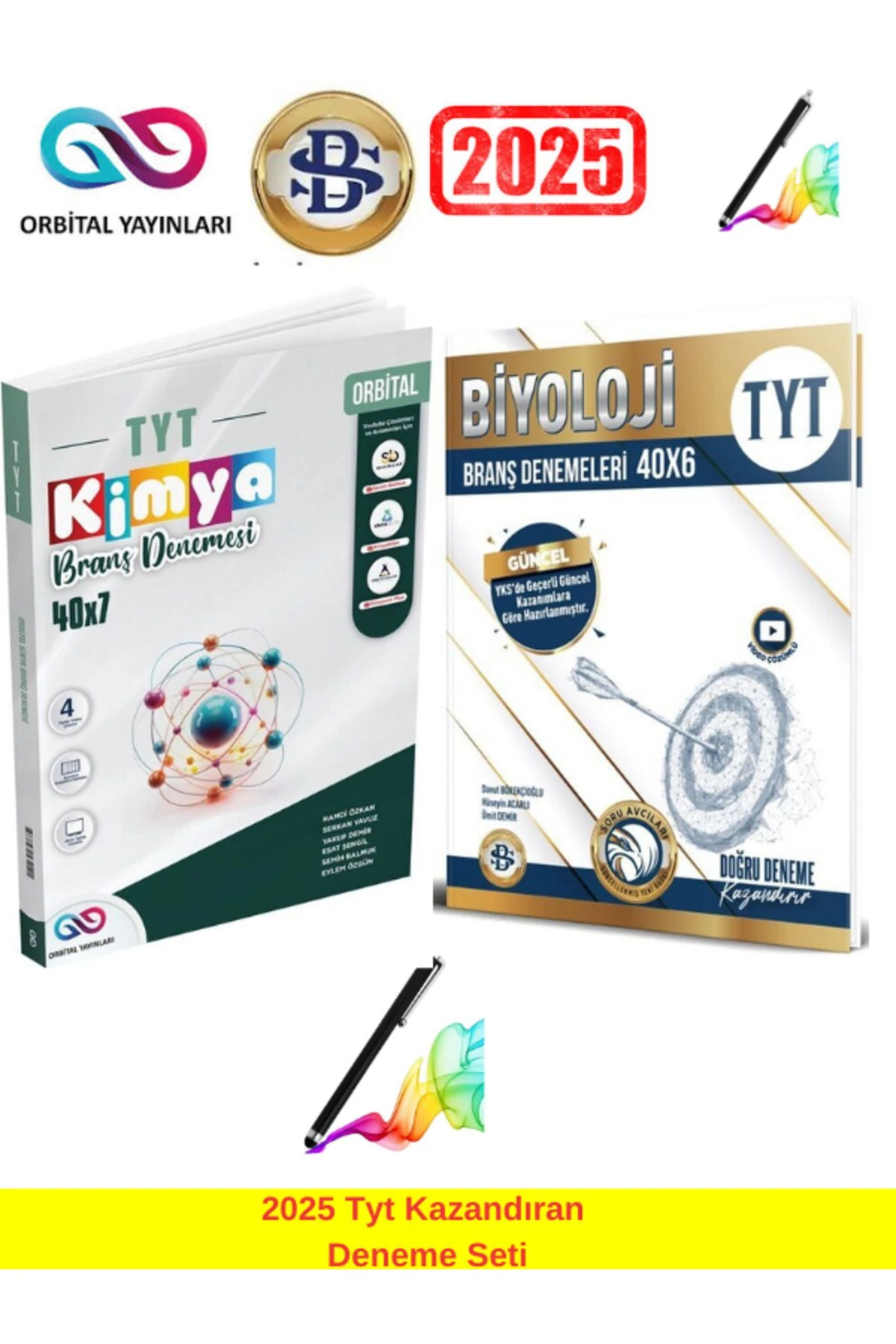 2025 Tyt Kimya 40x7 Branş Deneme+Bilgi Sarmal 40x6 Branş Deneme Seti+Android Kalem