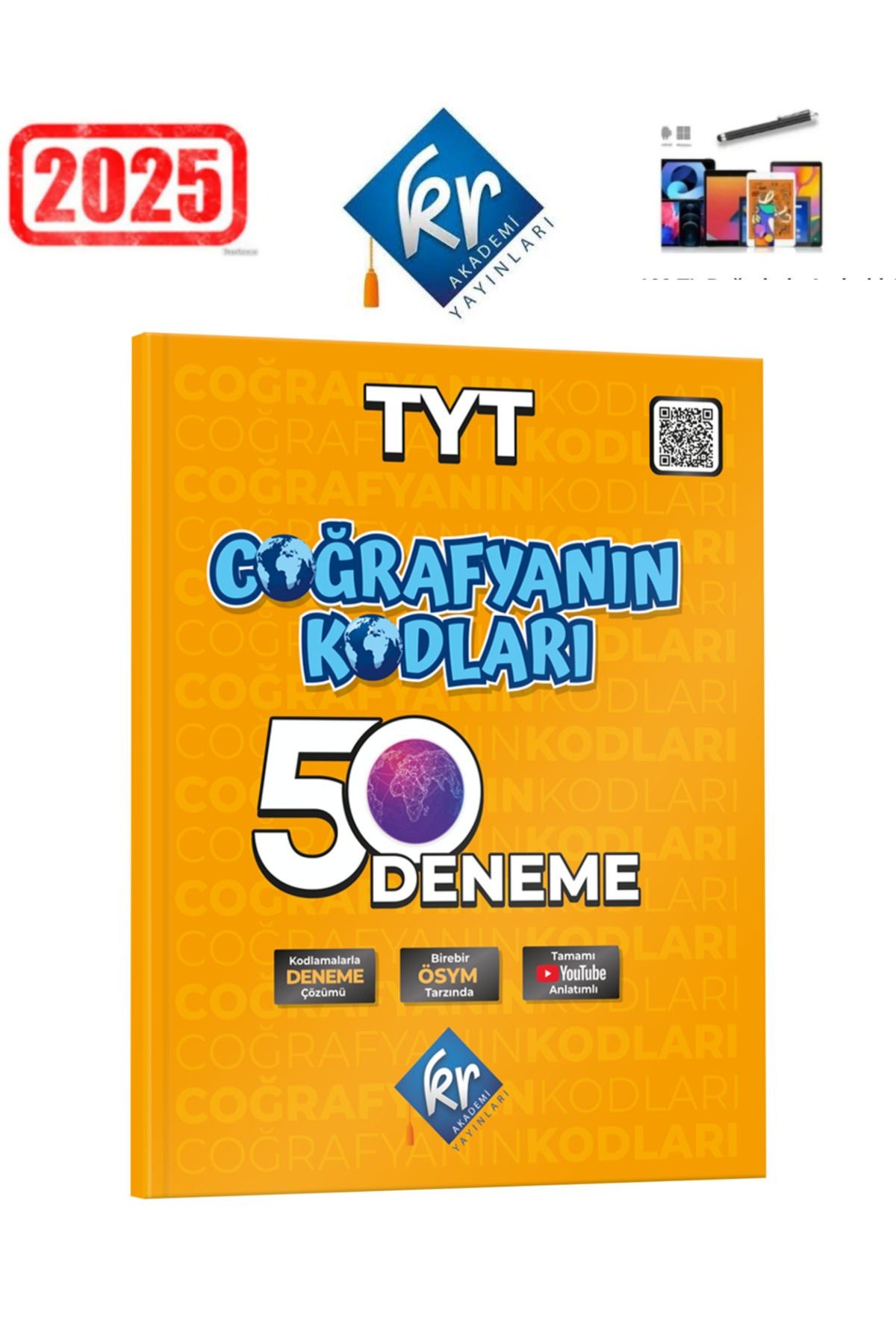 Coğrafyanın Kodları TYT Coğrafya Çözümlü 50 Deneme KR Akademi+Android Kalem