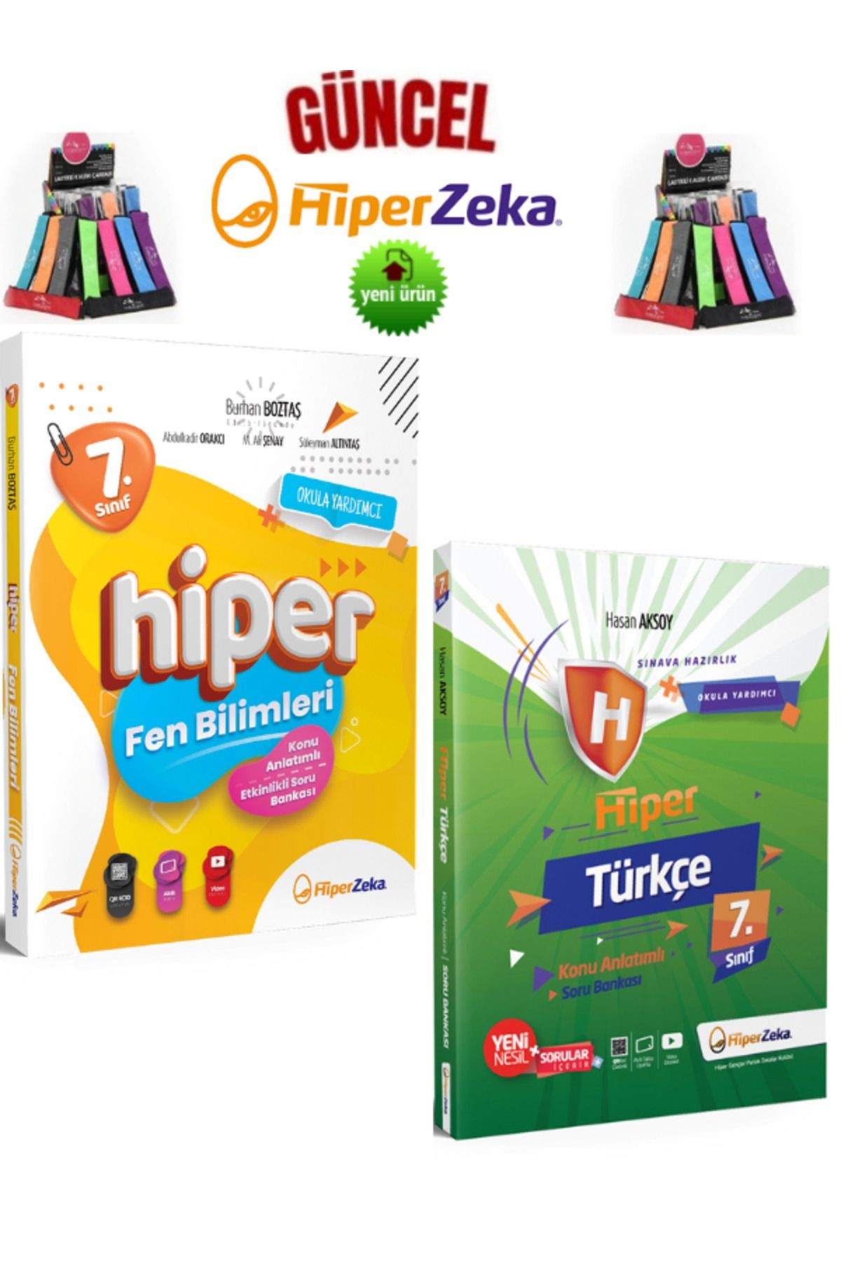 Güncel 7.Sınıf Hiper Fen Bilimleri-Türkçe Konu Anlatımlı Soru Bankası Seti+Kalemlik