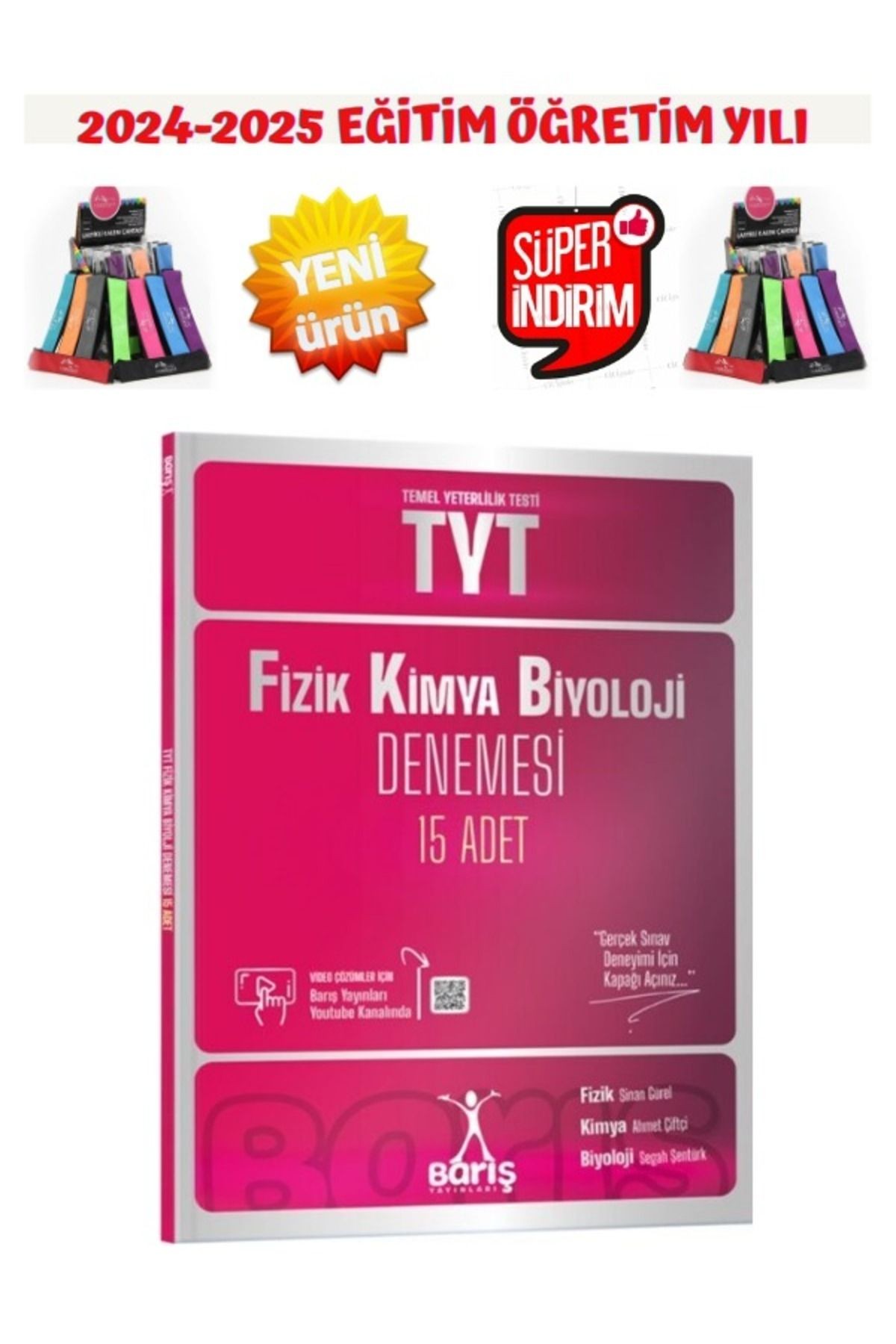 Barış Çelenk Güncel 2025 Tyt Fizik-Kimya-Biyoloji(FKB)15 Deneme Seti+Kalemlik