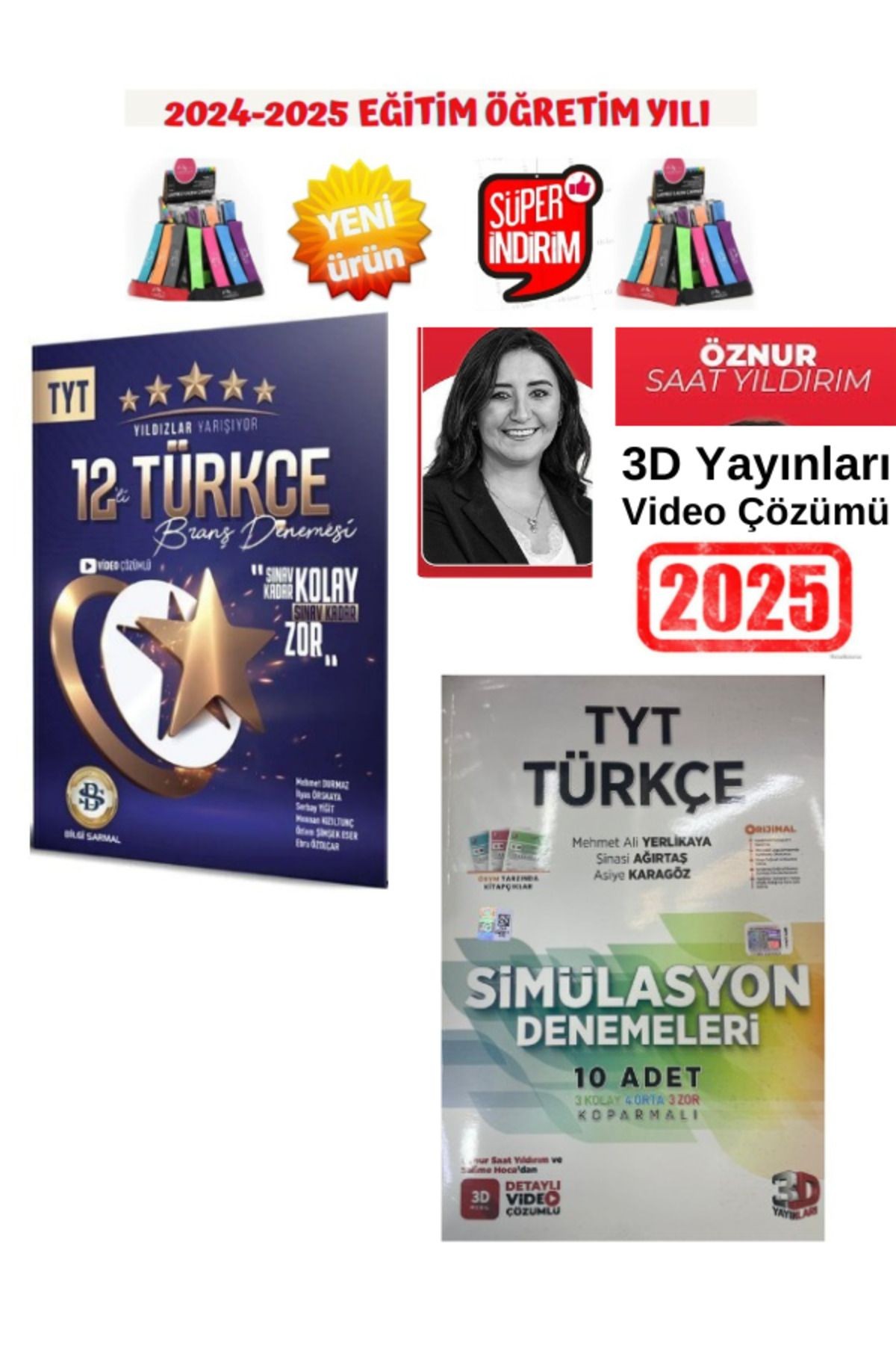 Paraf 2025 Tyt Türkçe 15 Deneme+3D Simulasyon 2025 Tyt Türkçe 10 Deneme(Öznur Hoca Çözümlü)