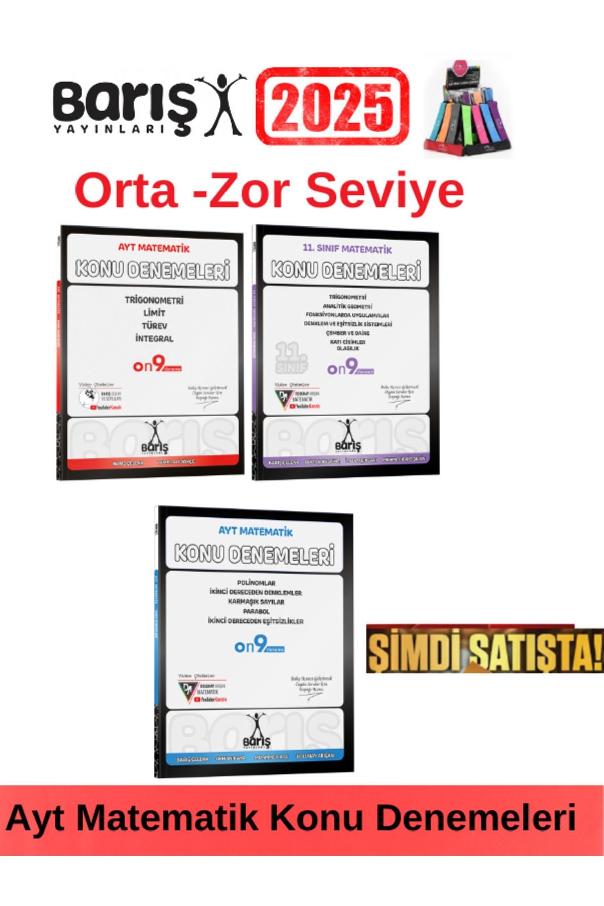 Barış Çelenk Ayt Matematik Konu Denemeleri+11.Sınıf Ayt Konu Deneme Seti(3 Kitap)+Kalemlik
