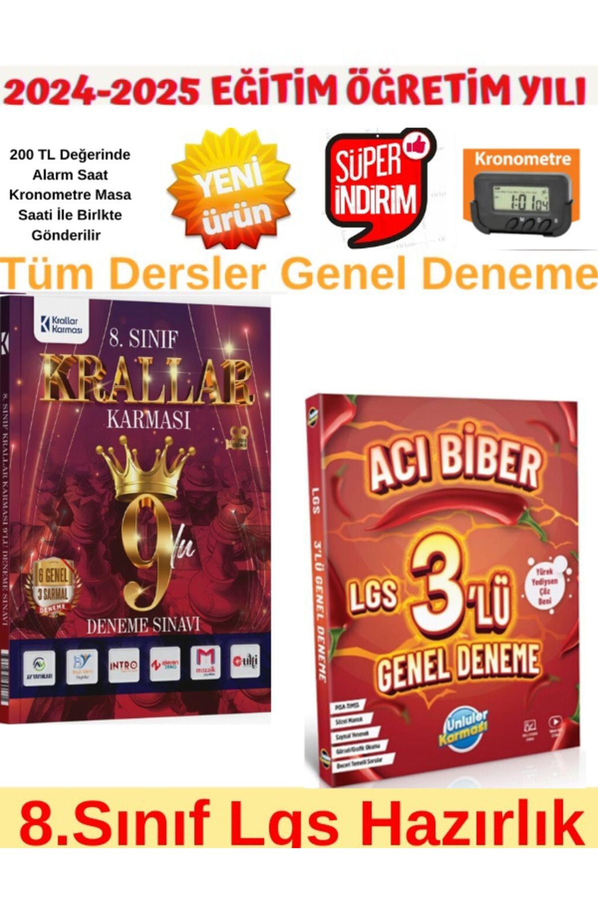 Krallar Karması 8.Sınıf Lgs Genel 9 lu Deneme+Ünlüler 8.Sınıf Acıbiber Lgs Tüm Ders3lü Deneme