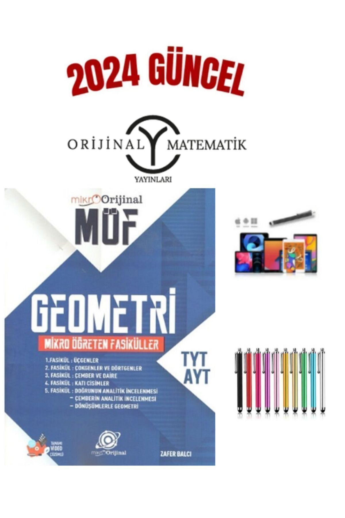 2024 Mikro Orijinal Tyt-Ayt Geometri Möf Mikro Öğreten Konu Anlatımlı Fasikül+Kalem