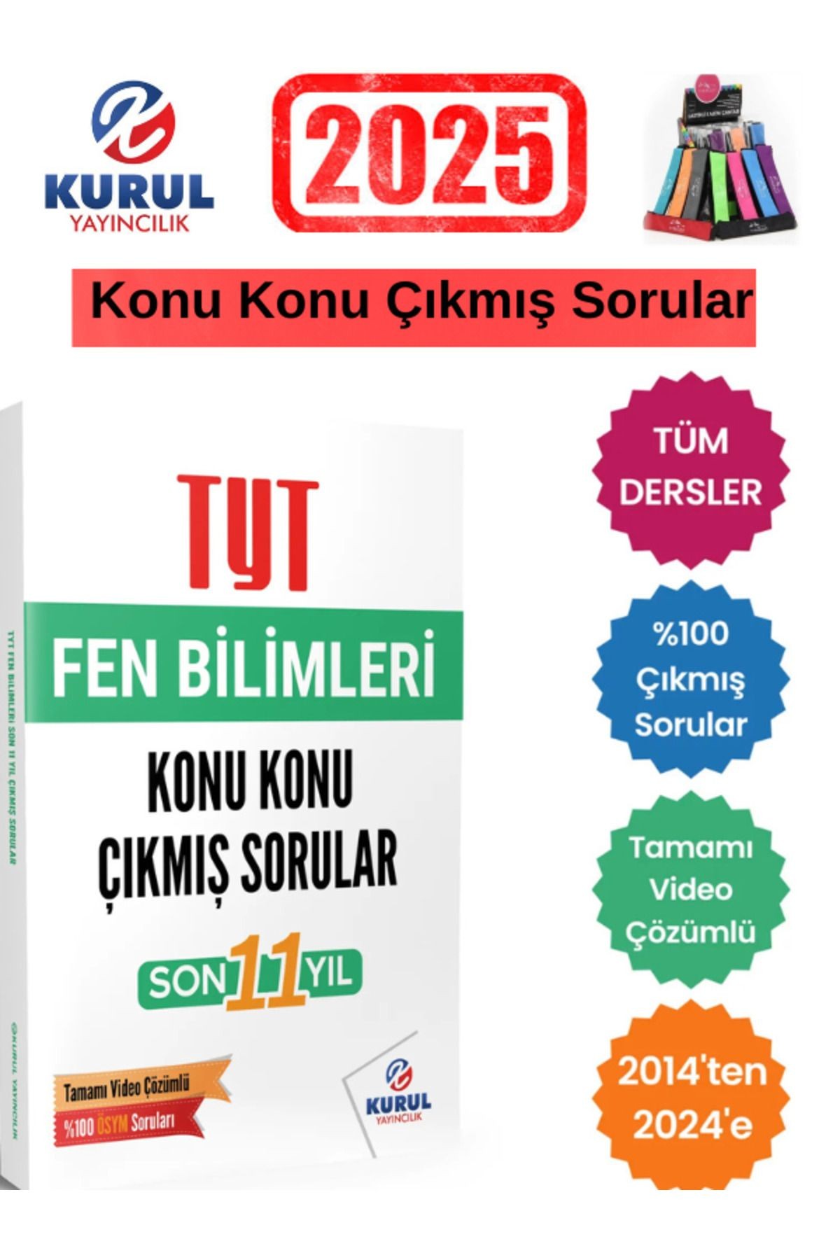 Kurul Yayıncılık 2025 Tyt Fen Bilimleri Son 11 Yıl Konu Konu Çıkmış Sorular+Kalemlik