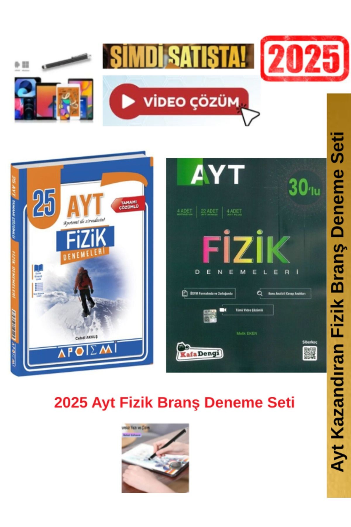 2025 Ayt Fİzik 25 li Branş Deneme+Kafa Dengi Ayt Fizik 30 lu Deneme Seti+Android Kalem