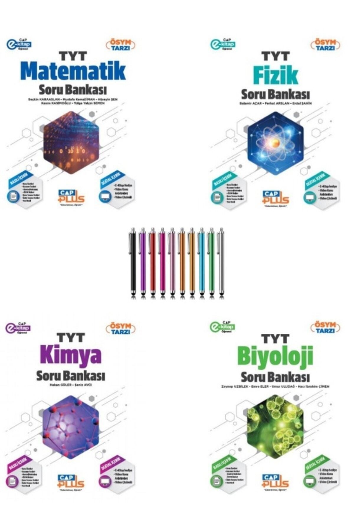 Güncel Çap Müfredat Tyt Matematik-Fizik-Kimya-Biyoloji Soru Bankası Seti+Dokunmatik Kalem