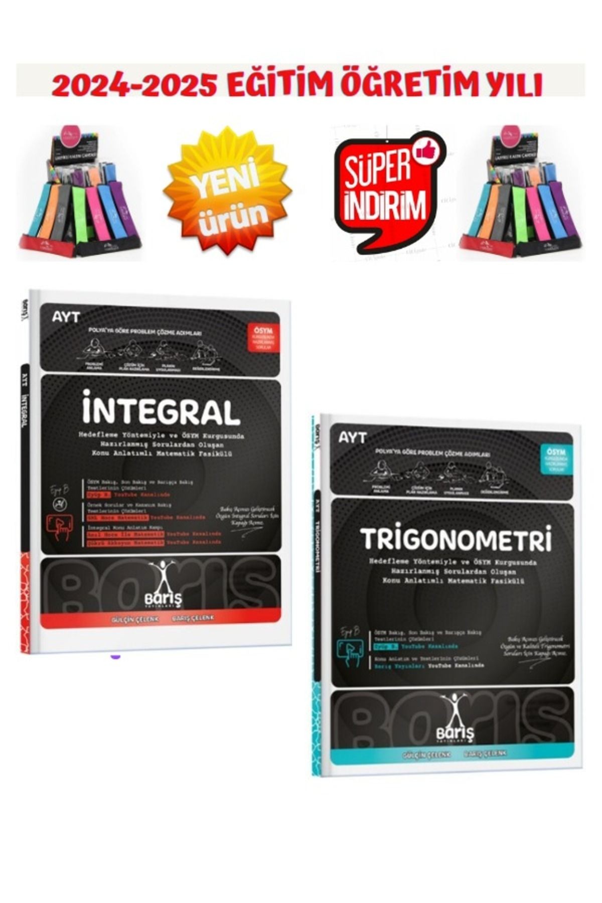 Barış Çelenk Güncel İntegral-Ayt Trigonometri  Konu Anlatımlı Fasikül Set(Ösym Tarzında)+Kalemlik