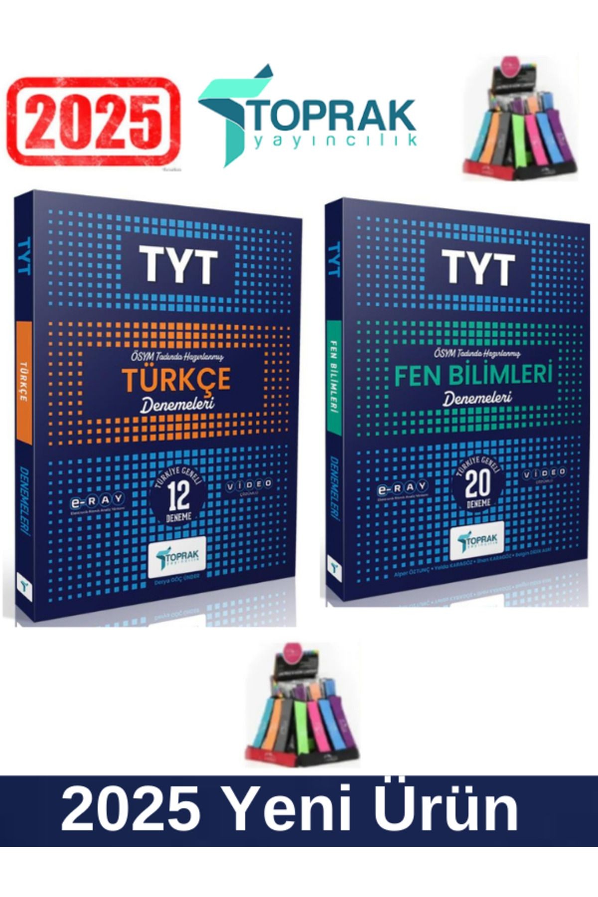 Toprak Yayınları 2025 Tyt Türkçe12 -Fen Bilimleri 12 Adet Deneme Seti+Kalemlik