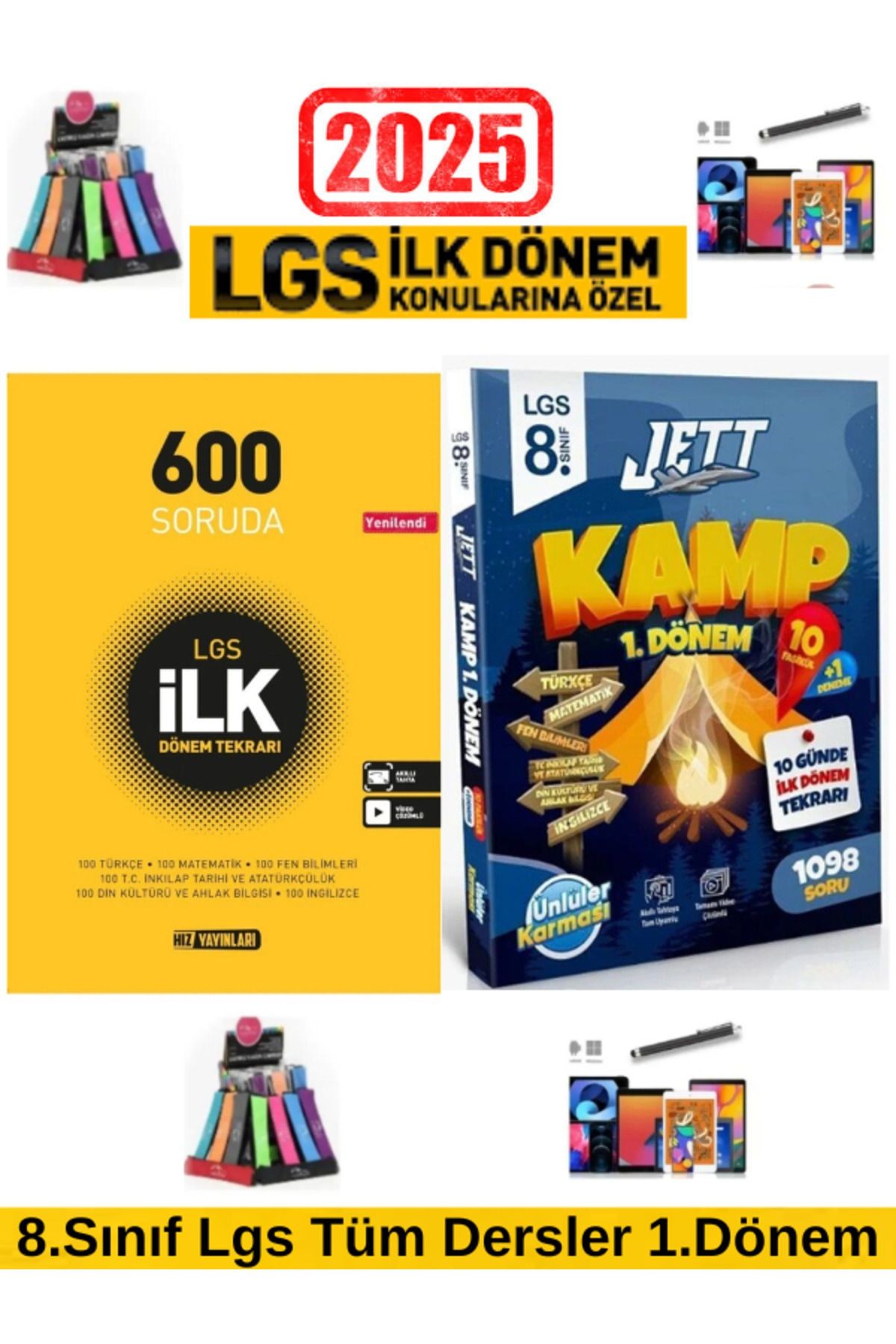 2025 8.Sınıf Lgs 1.Dönem Güçlendiren Kamp++Ünlüler 8.Sınıf 1.Dönem Jett Kamp 10 Günde 1.DönemTekrarı