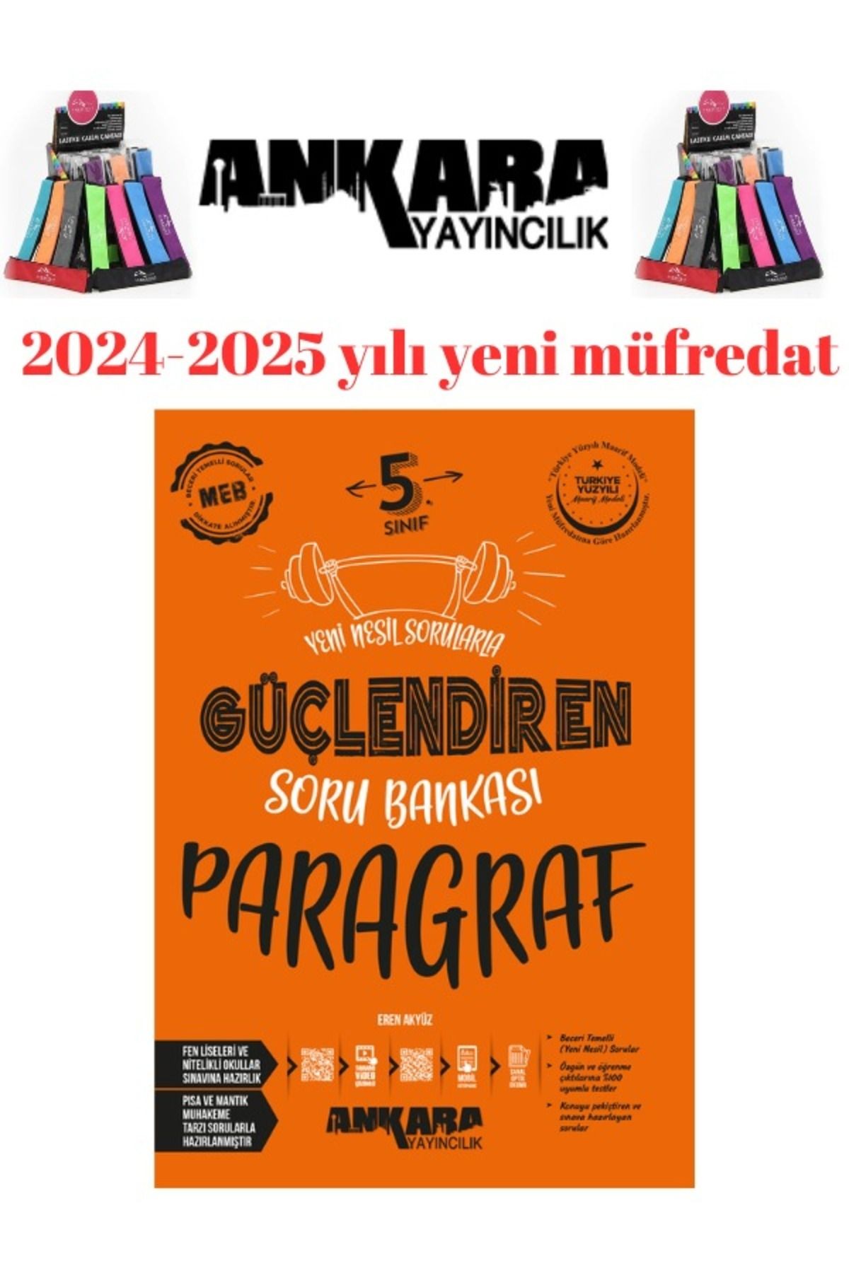 2025 5.Sınıf Paragraf %100 Yeni Müfredat Soru Bankası+Kalemlik