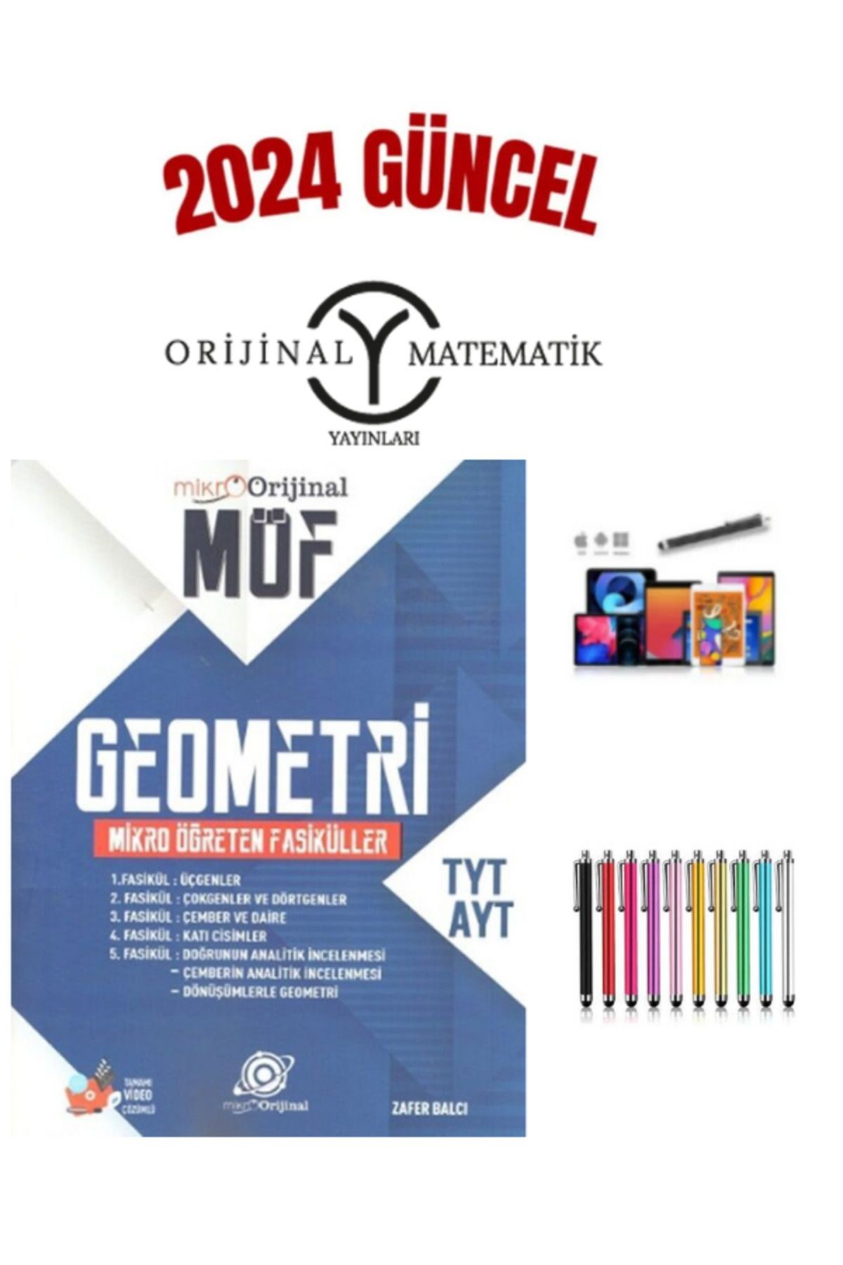 2024 Mikro Orijinal Tyt-Ayt Geometri Möf Mikro Öğreten Konu Anlatımlı Fasikül+Kalem+Kalemlik